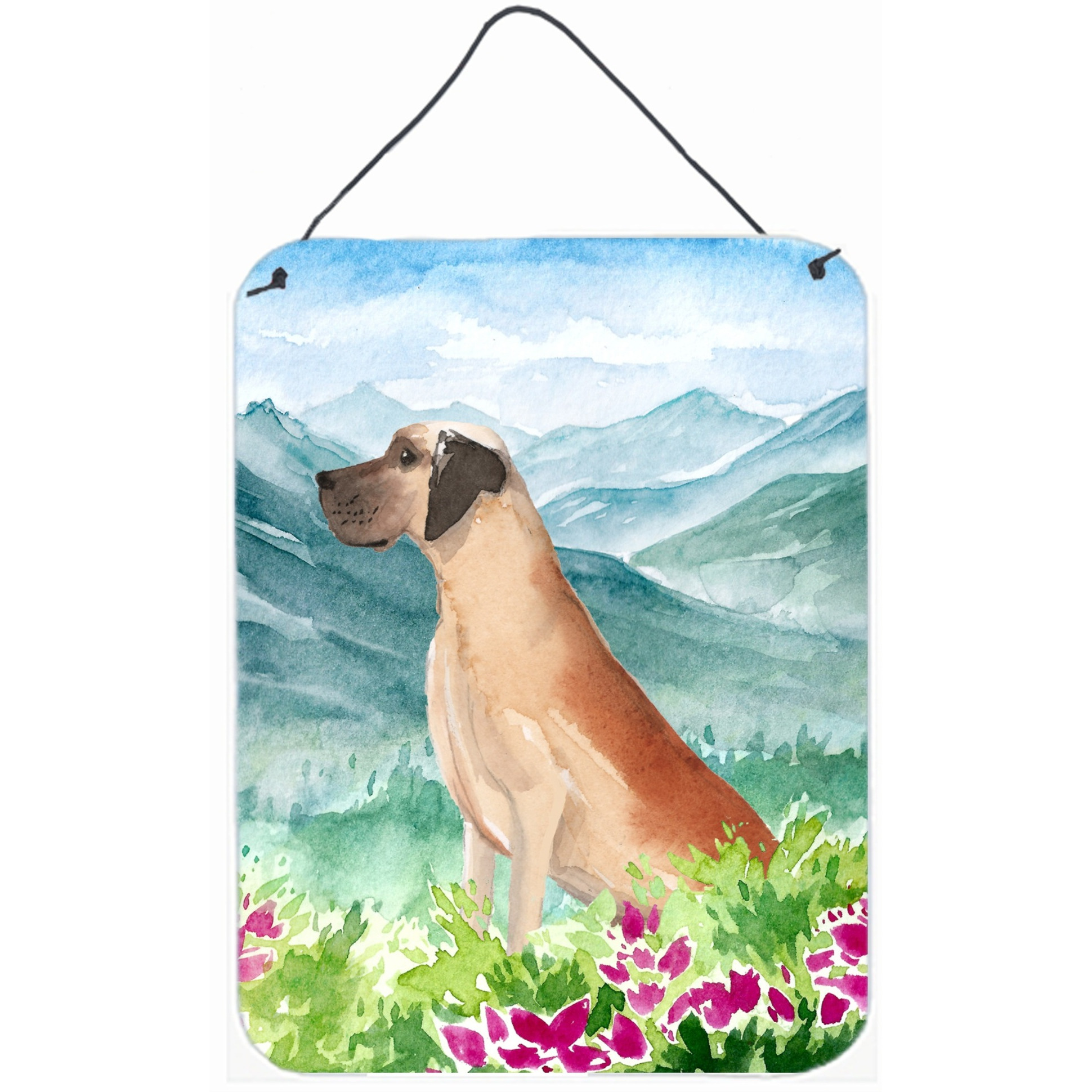 &quotCaroline's Treasures Mountian Flowers Dane Door Hanging Prints wall-decor, Multicolor"