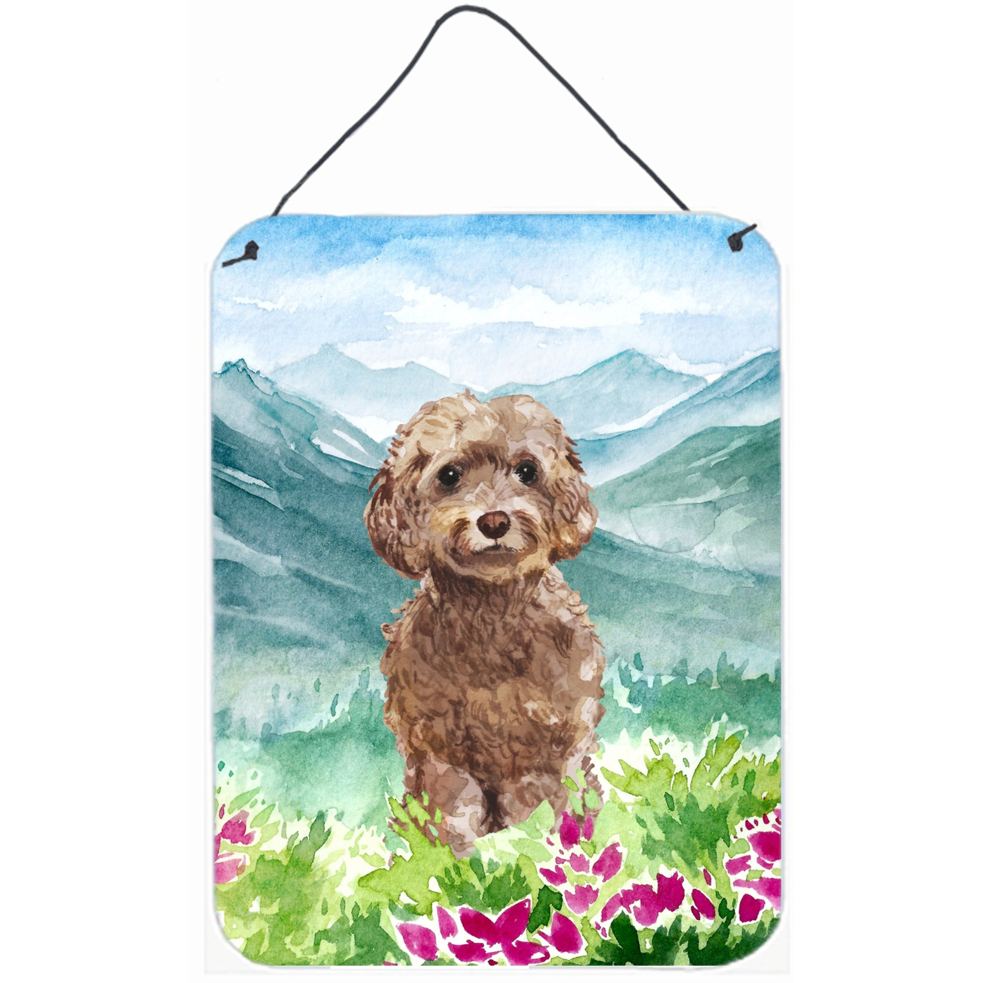 &quotCaroline's Treasures Mountian Flowers Labradoodle Door Hanging Prints wall-decor, Multicolor"