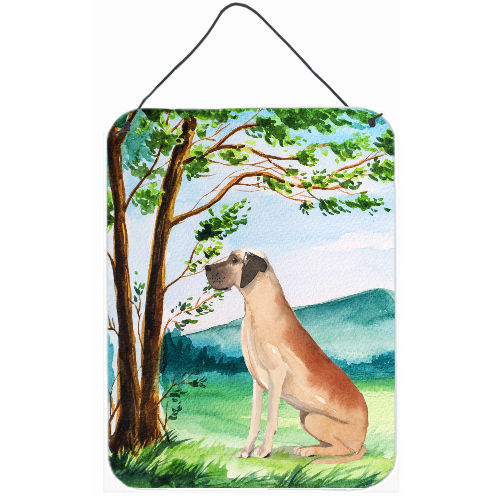&quotCaroline's Treasures Under the Tree Dane Door Hanging Prints wall-decor, Multicolor"