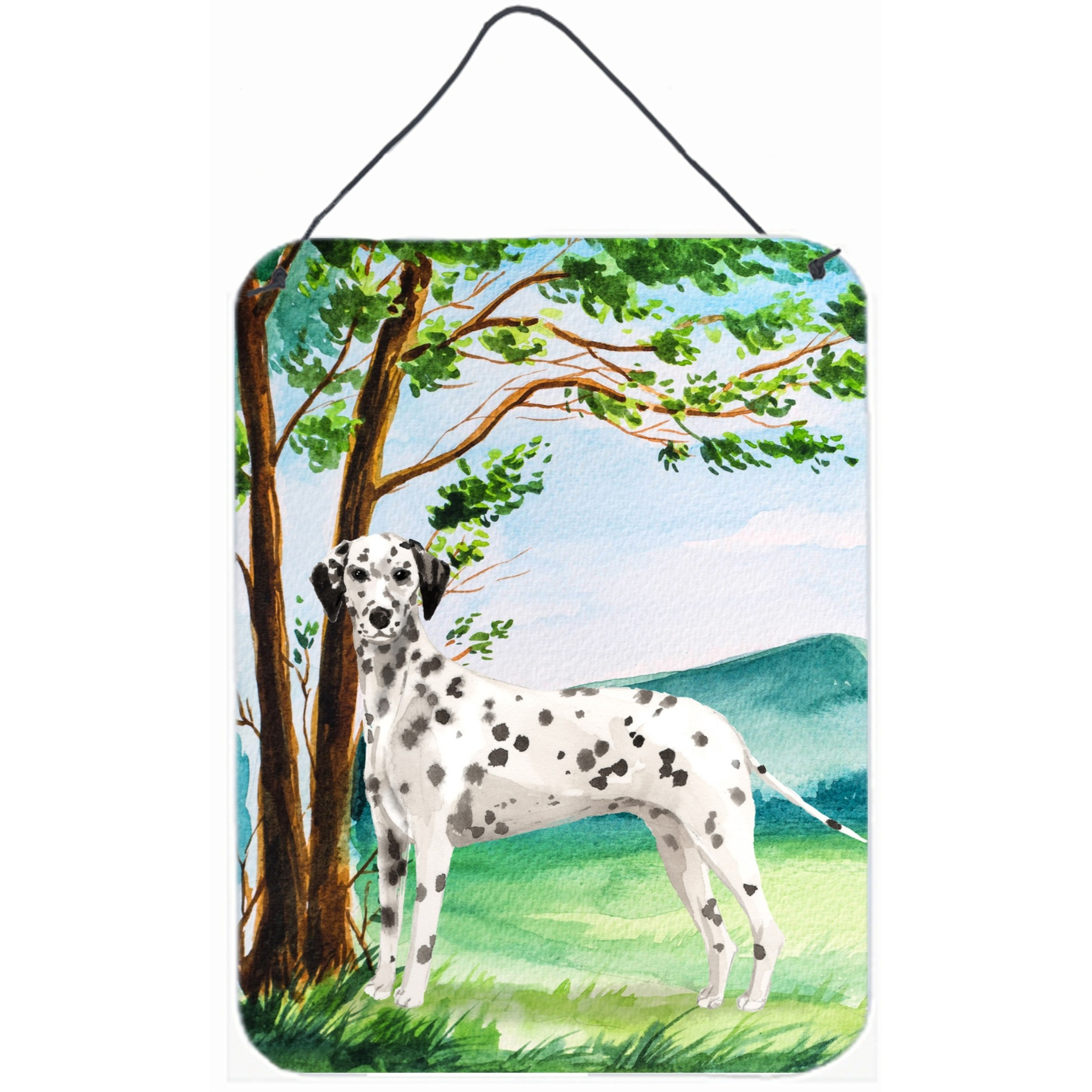 &quotCaroline's Treasures Under the Tree Dalmatian Door Hanging Prints wall-decor, Multicolor"