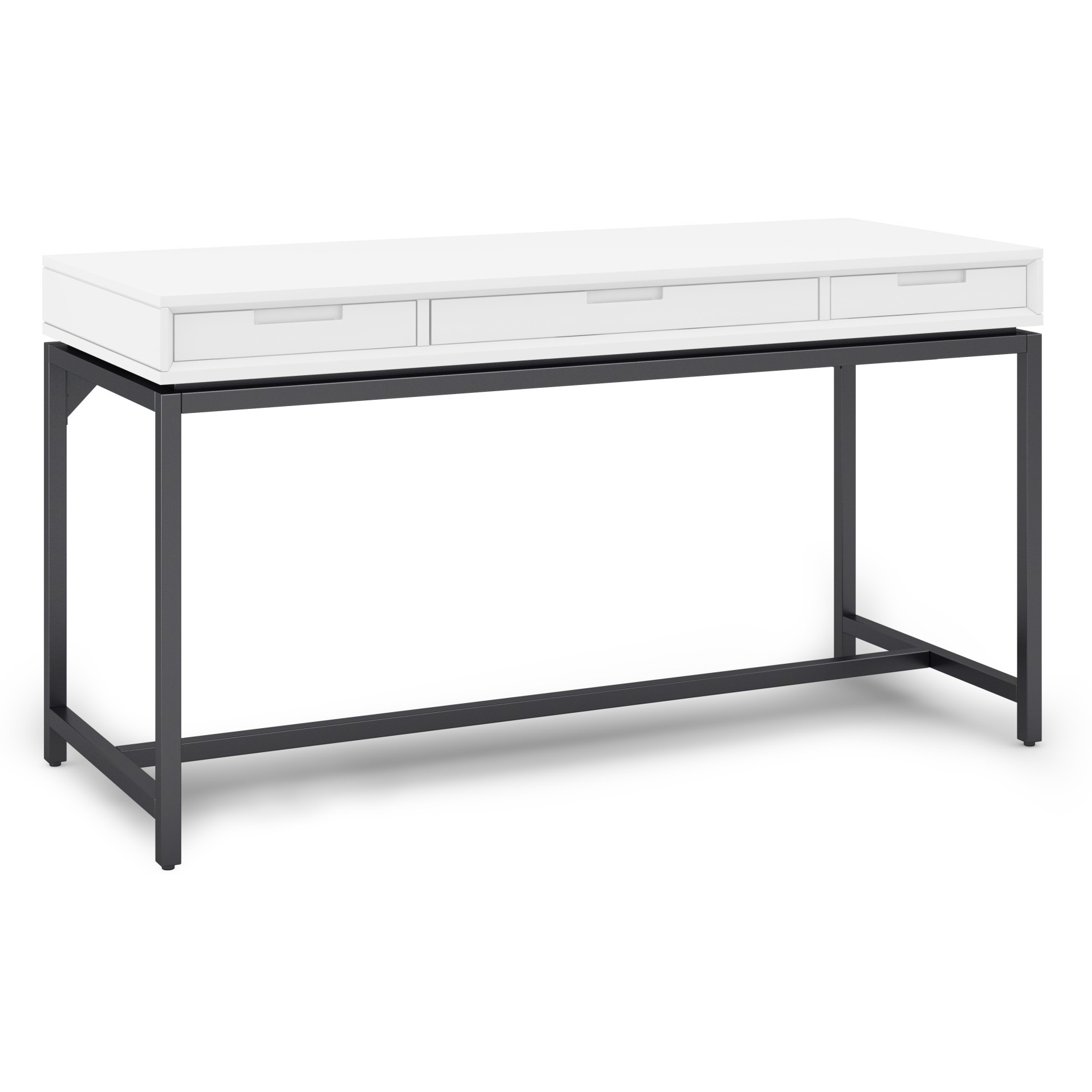 Banting SOLID HARDWOOD Industrial 60 inch Wide Desk in White