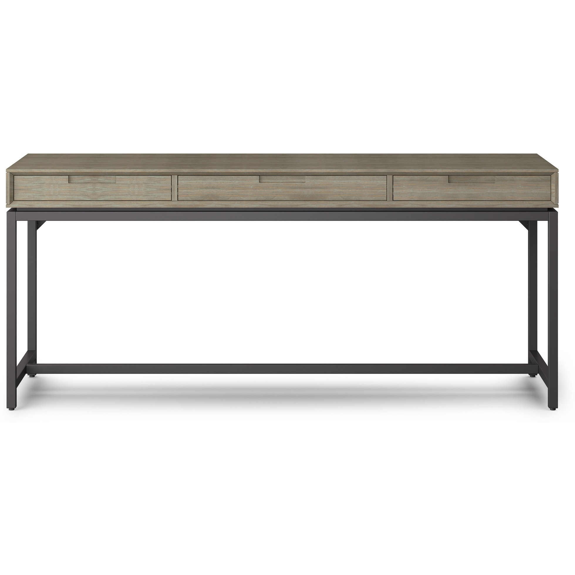 Banting SOLID HARDWOOD Industrial 72 inch Wide Wide Desk in Distressed Grey