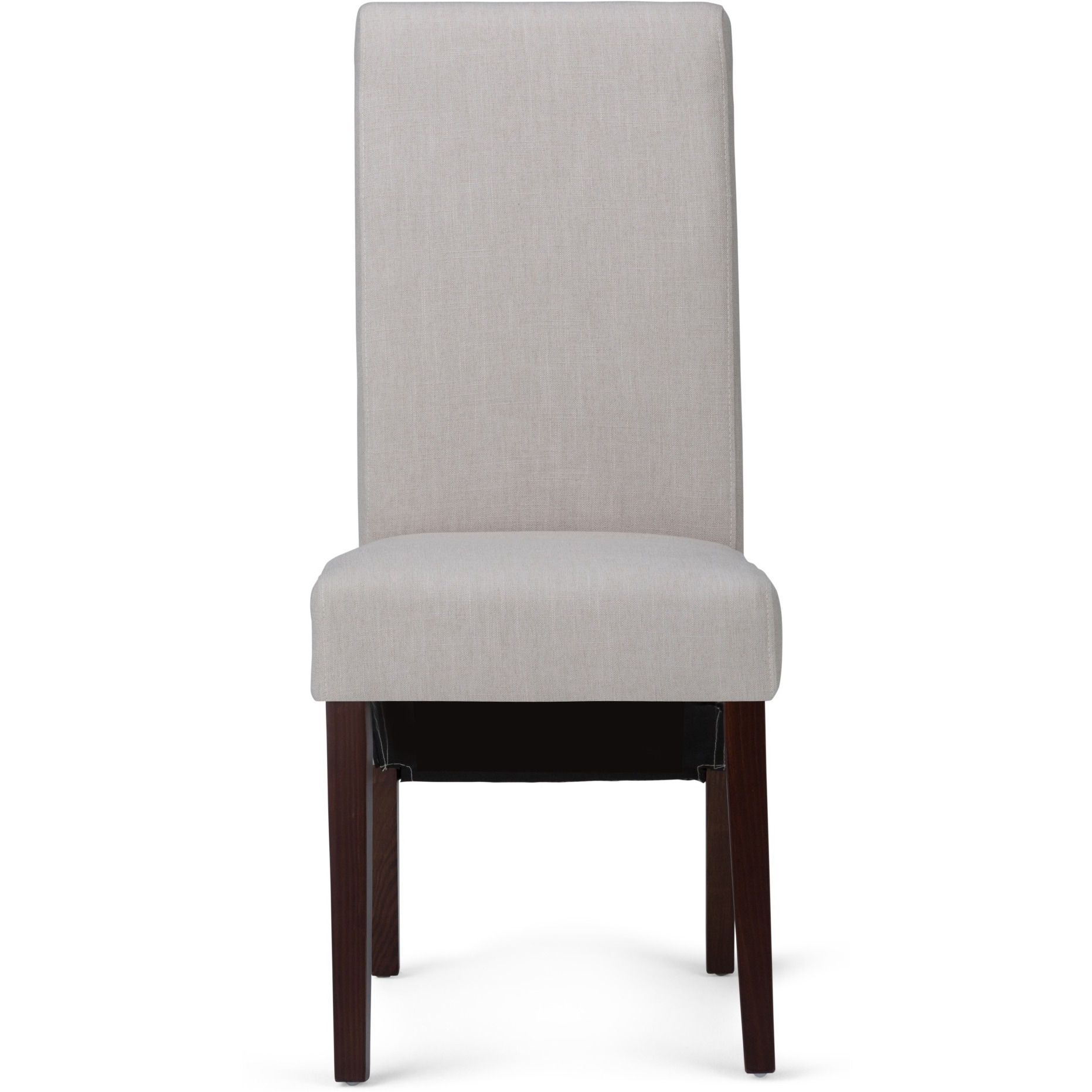 Avalon Transitional Deluxe Parson Dining Chair (Set of 2) in Light Beige Linen Look Fabric
