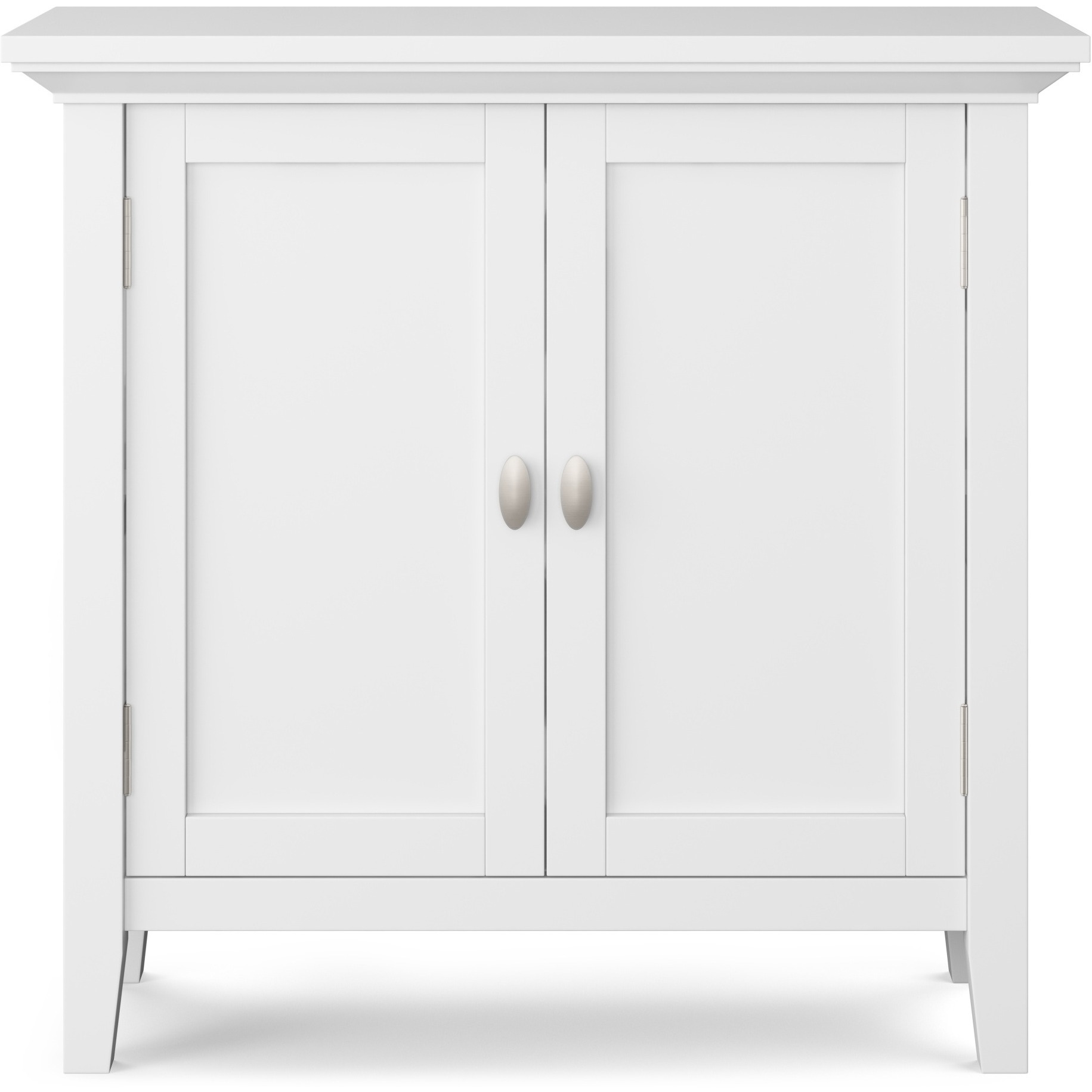 Redmond SOLID WOOD 32 inch Wide Transitional Low Storage Cabinet in White