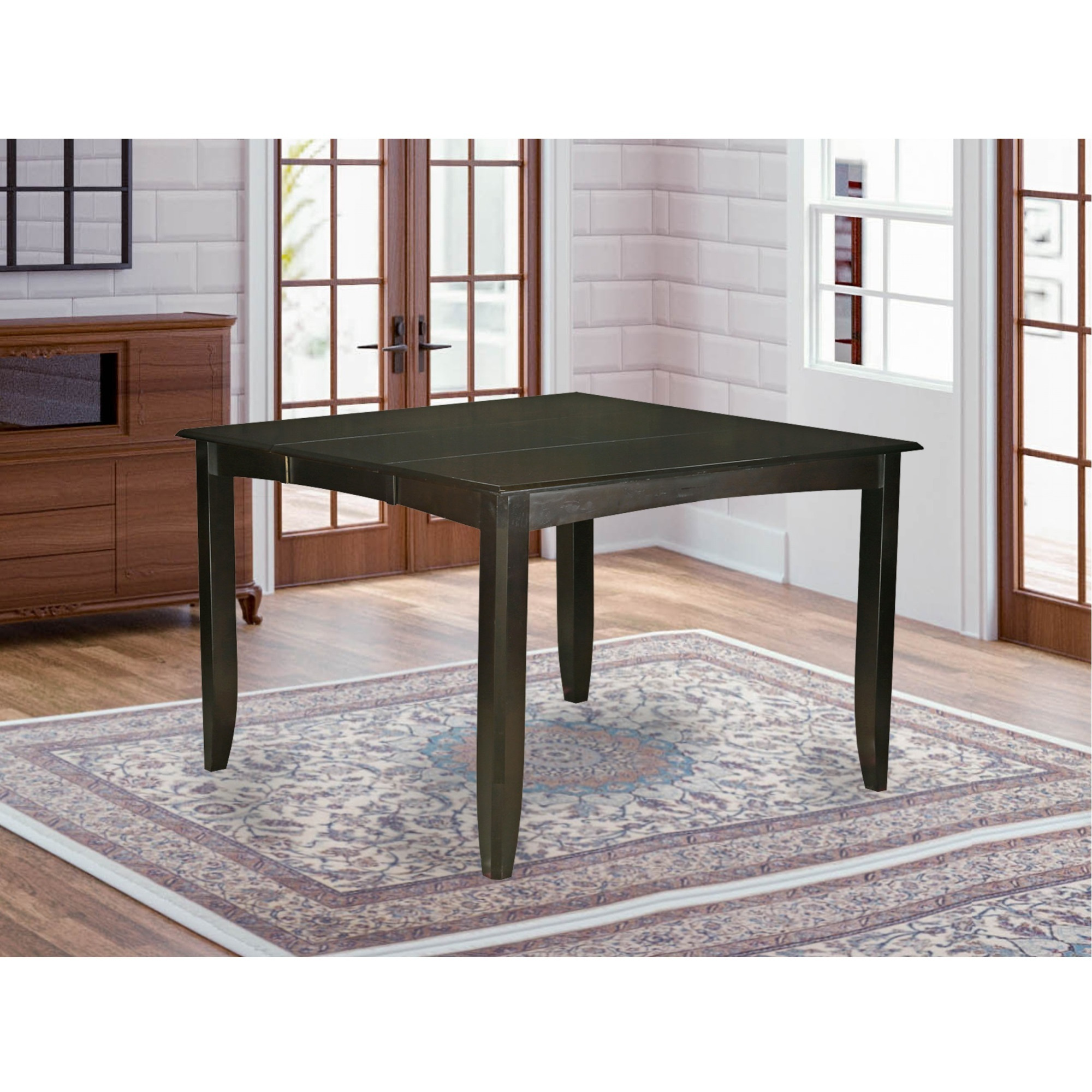 FAT-CAP-T Fairwinds Gathering Counter Height Dining Square 54" Table with 18" Butterfly Leaf finished in Cappuccino (Only Tabletop Available)