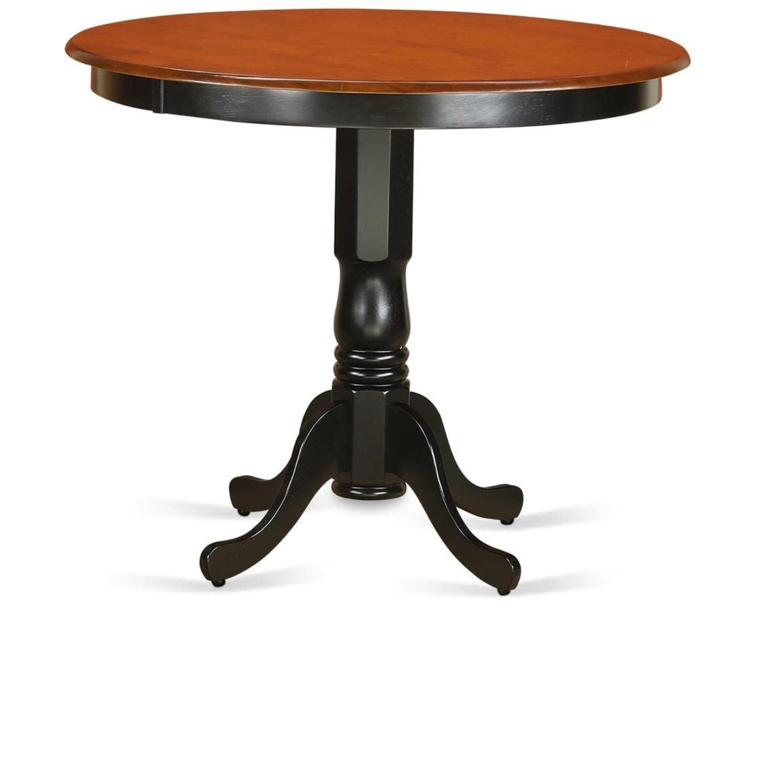 TRT-BLK-TP Counter height Kitchen Table in Black and Cherry