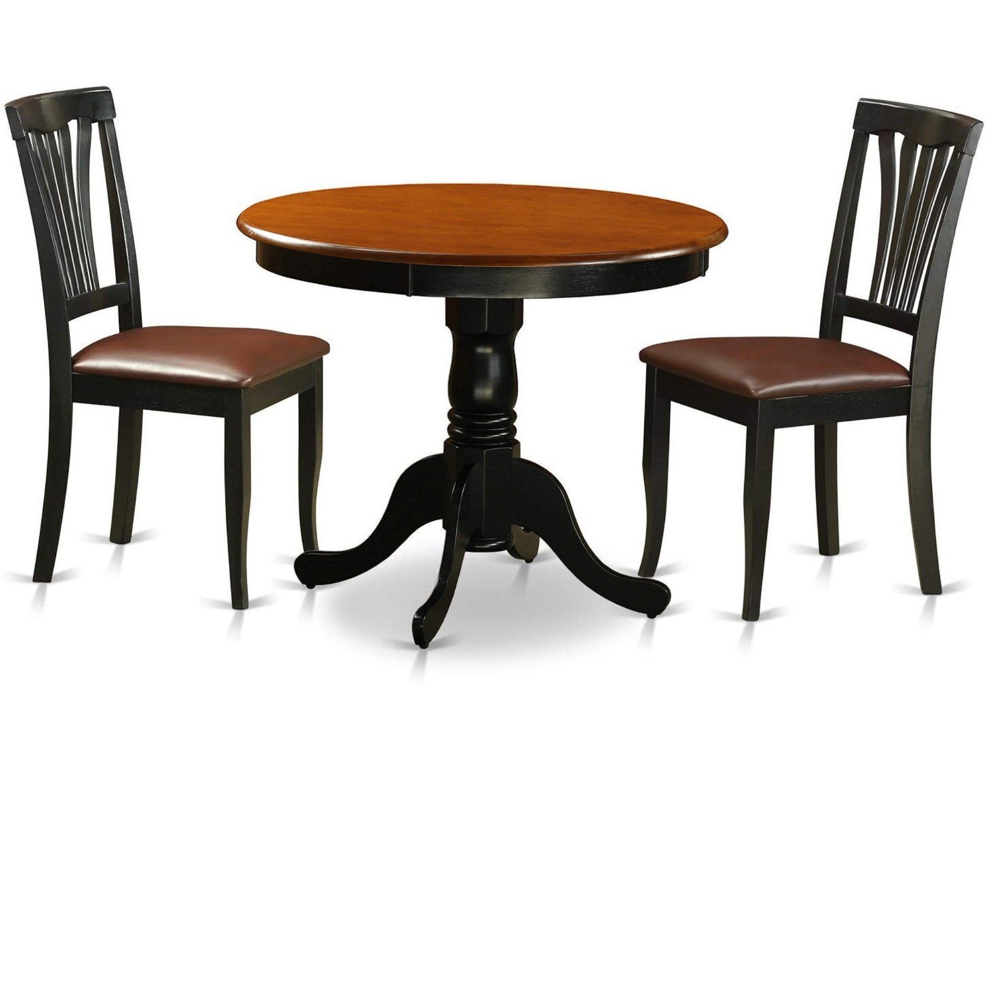 ANAV3-BLK-LC 3 Pc Kitchen setin Black and Cherry