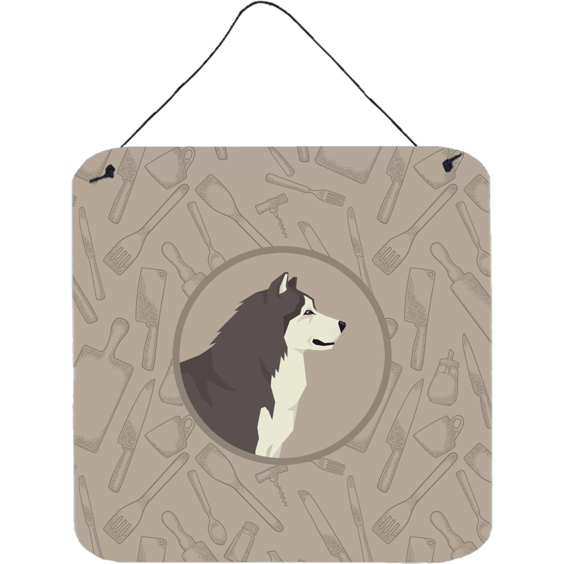 &quotCaroline's Treasures Alaskan Malamute in The Kitchen Door Hanging Prints wall-decor, Multicolor"