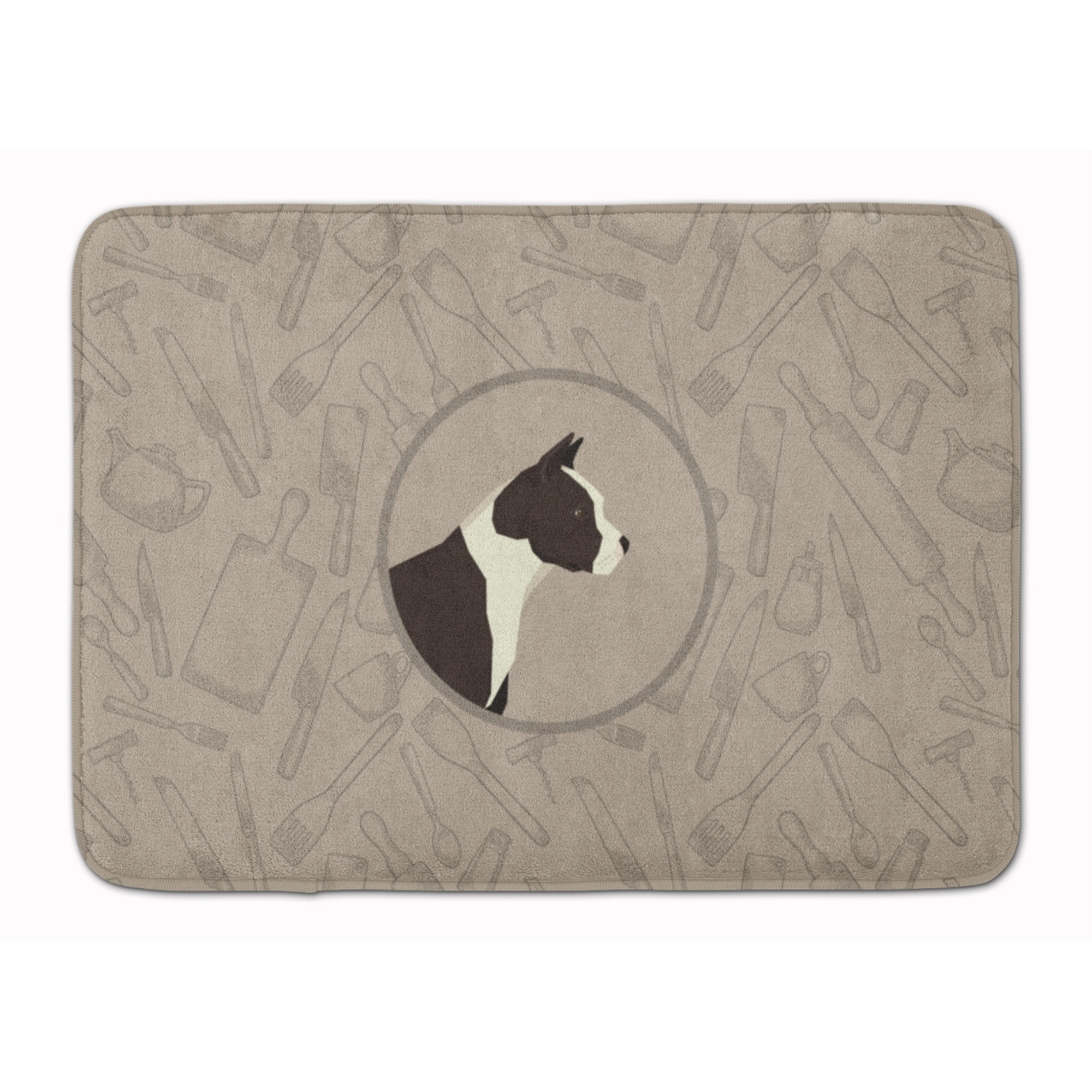 &quotCaroline's Treasures American Staffordshire Terrier In the Kitchen Machine Washable Memory Foam Mat doormats, Multicolor"