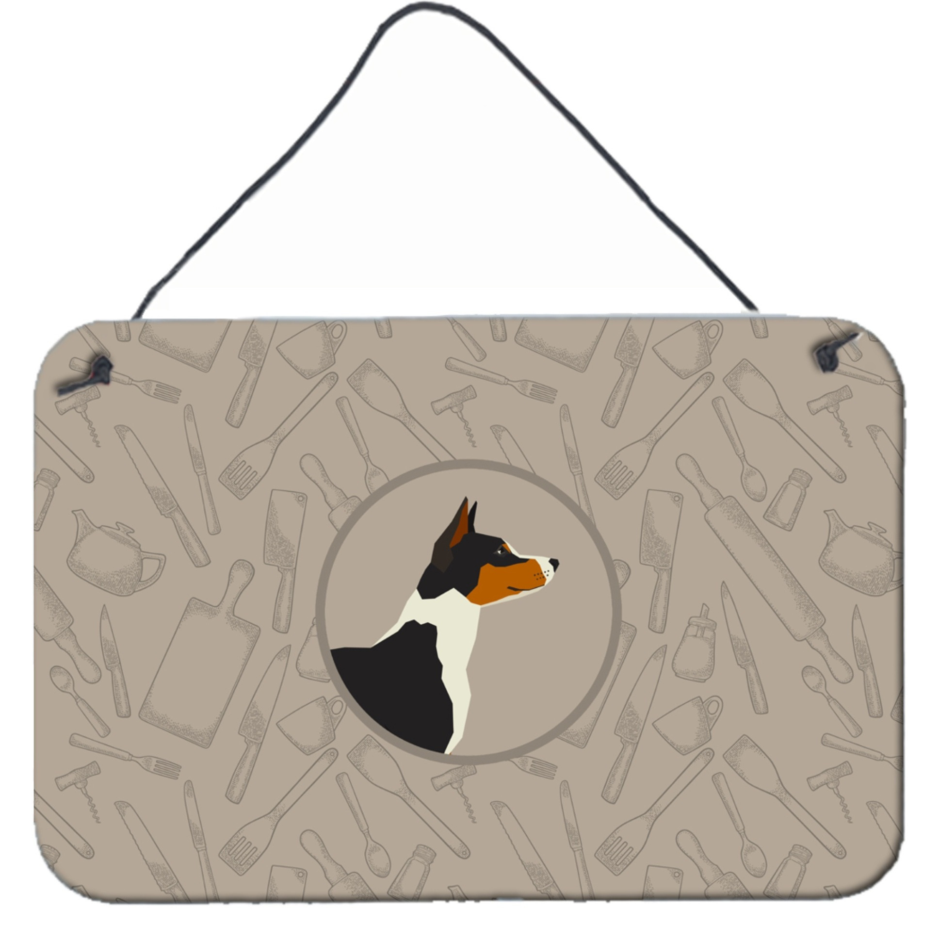 &quotCaroline's Treasures Basenji in The Kitchen Door Hanging Prints wall-decor, Multicolor"