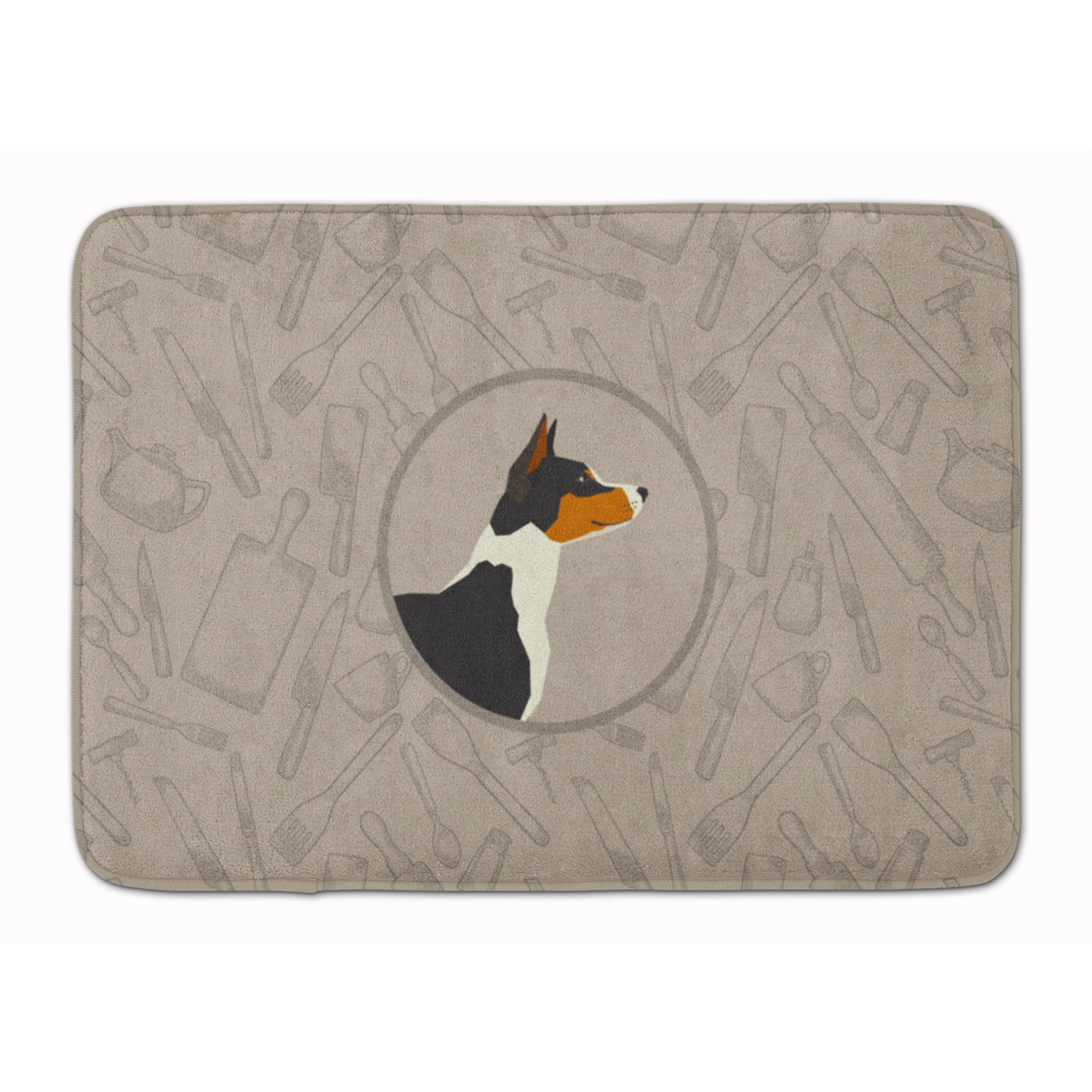 &quotCaroline's Treasures Basenji In the Kitchen Machine Washable Memory Foam Mat doormats, Multicolor"