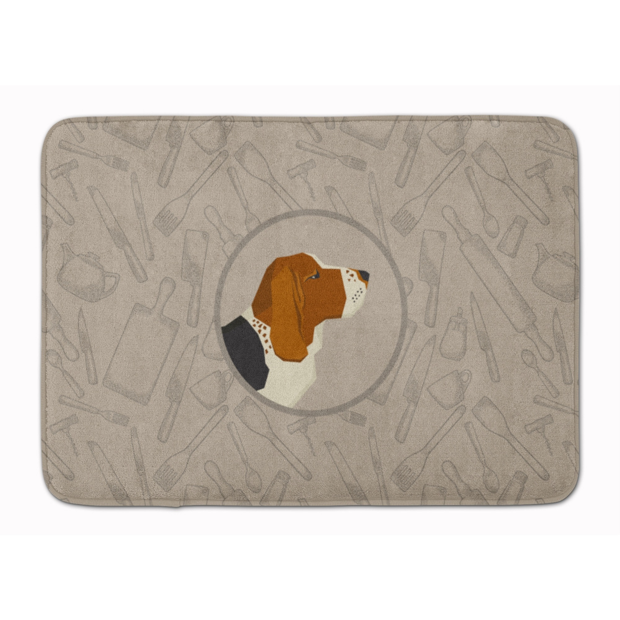 &quotCaroline's Treasures Basset Hound In the Kitchen Machine Washable Memory Foam Mat doormats, Multicolor"