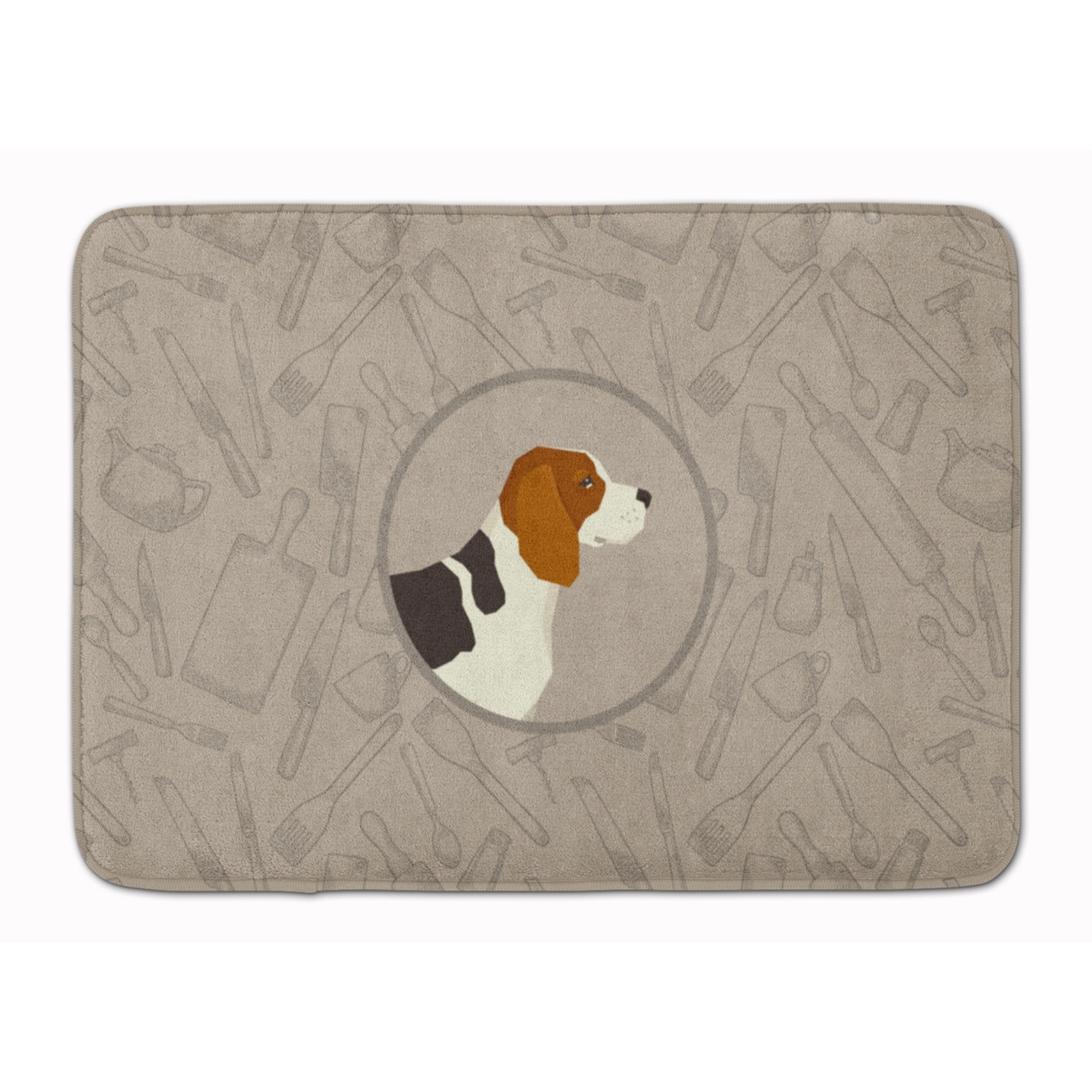 &quotCaroline's Treasures Beagle In the Kitchen Machine Washable Memory Foam Mat doormats, Multicolor"