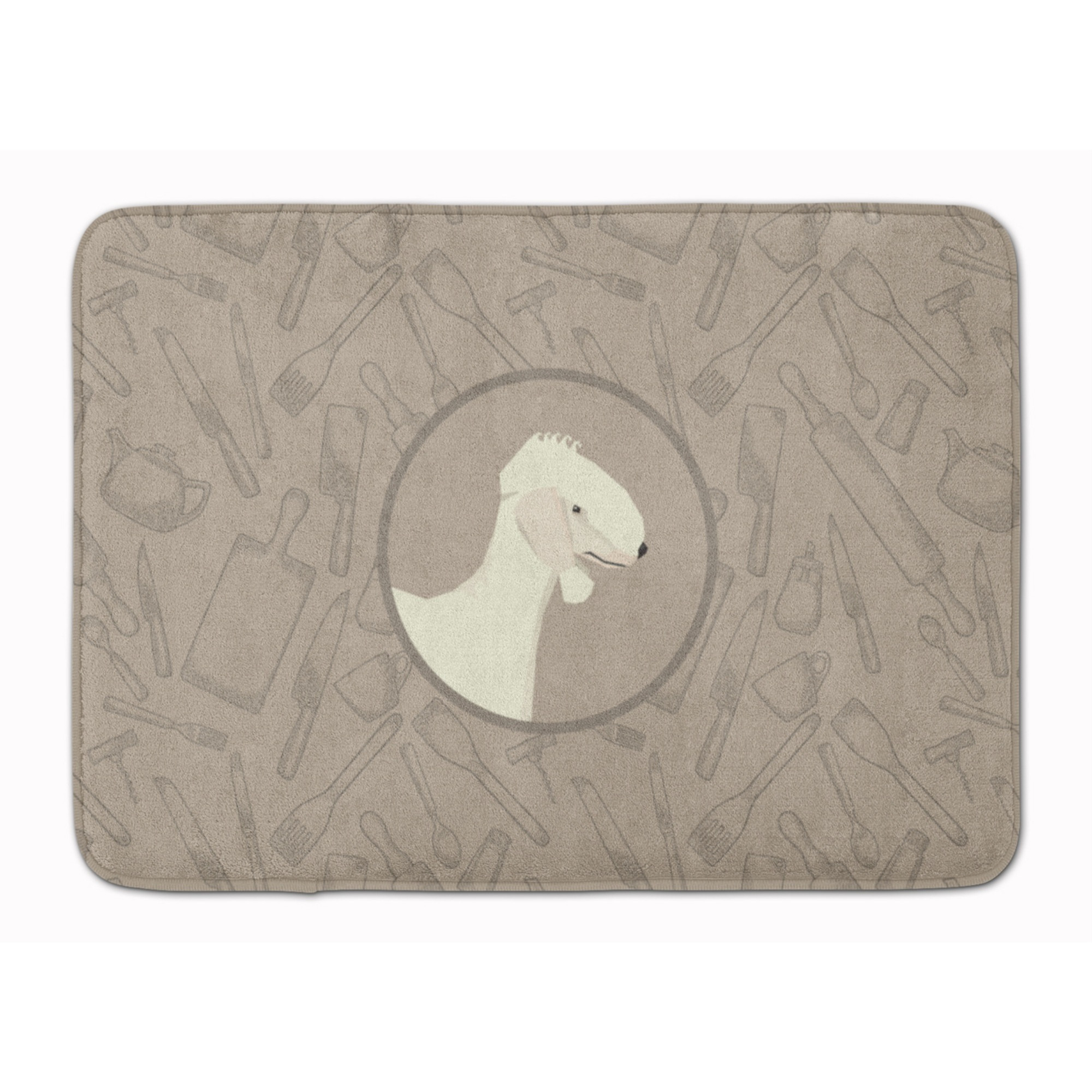 &quotCaroline's Treasures Bedlington Terrier In the Kitchen Machine Washable Memory Foam Mat doormats, Multicolor"