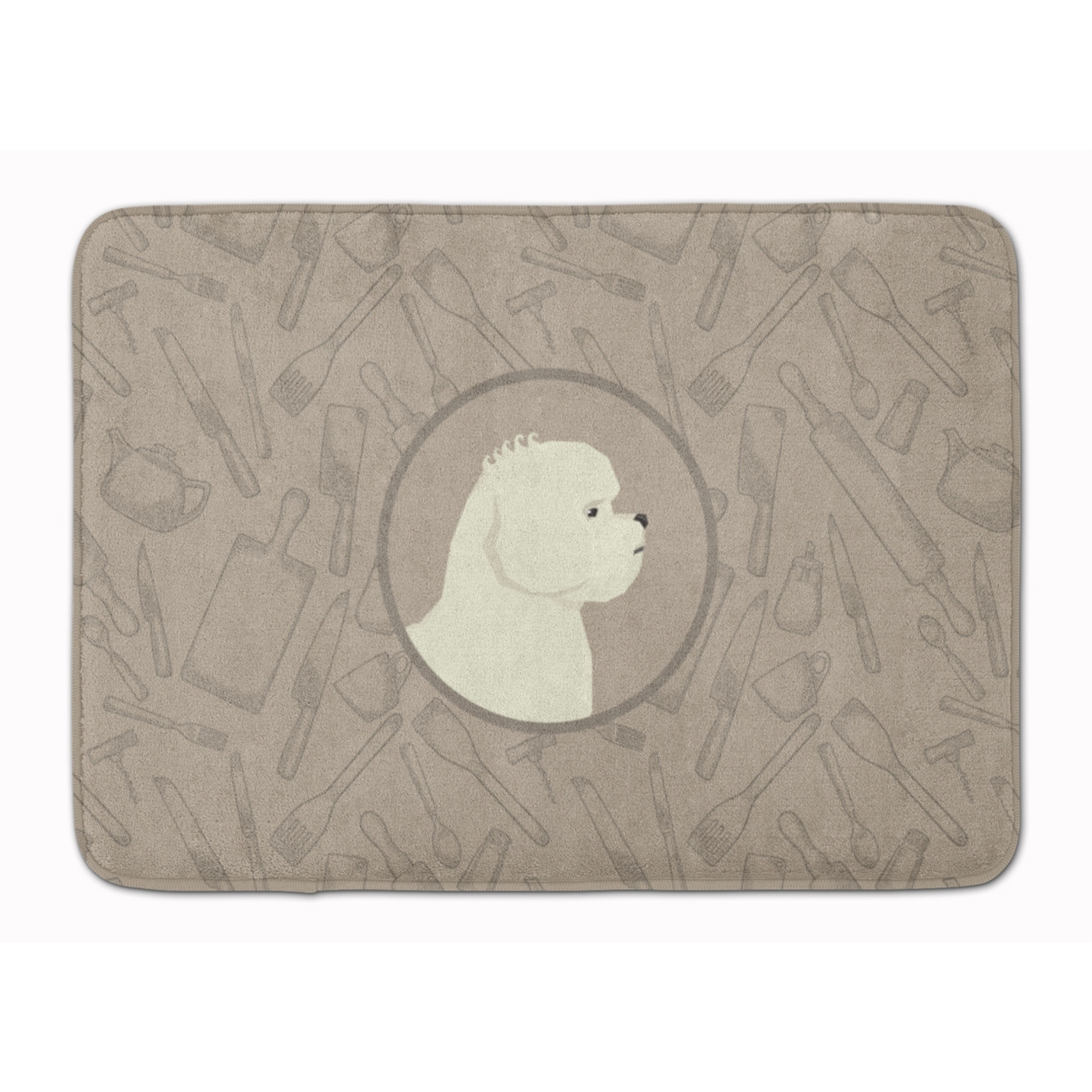 &quotCaroline's Treasures Bichon Frise In the Kitchen Machine Washable Memory Foam Mat doormats, Multicolor"