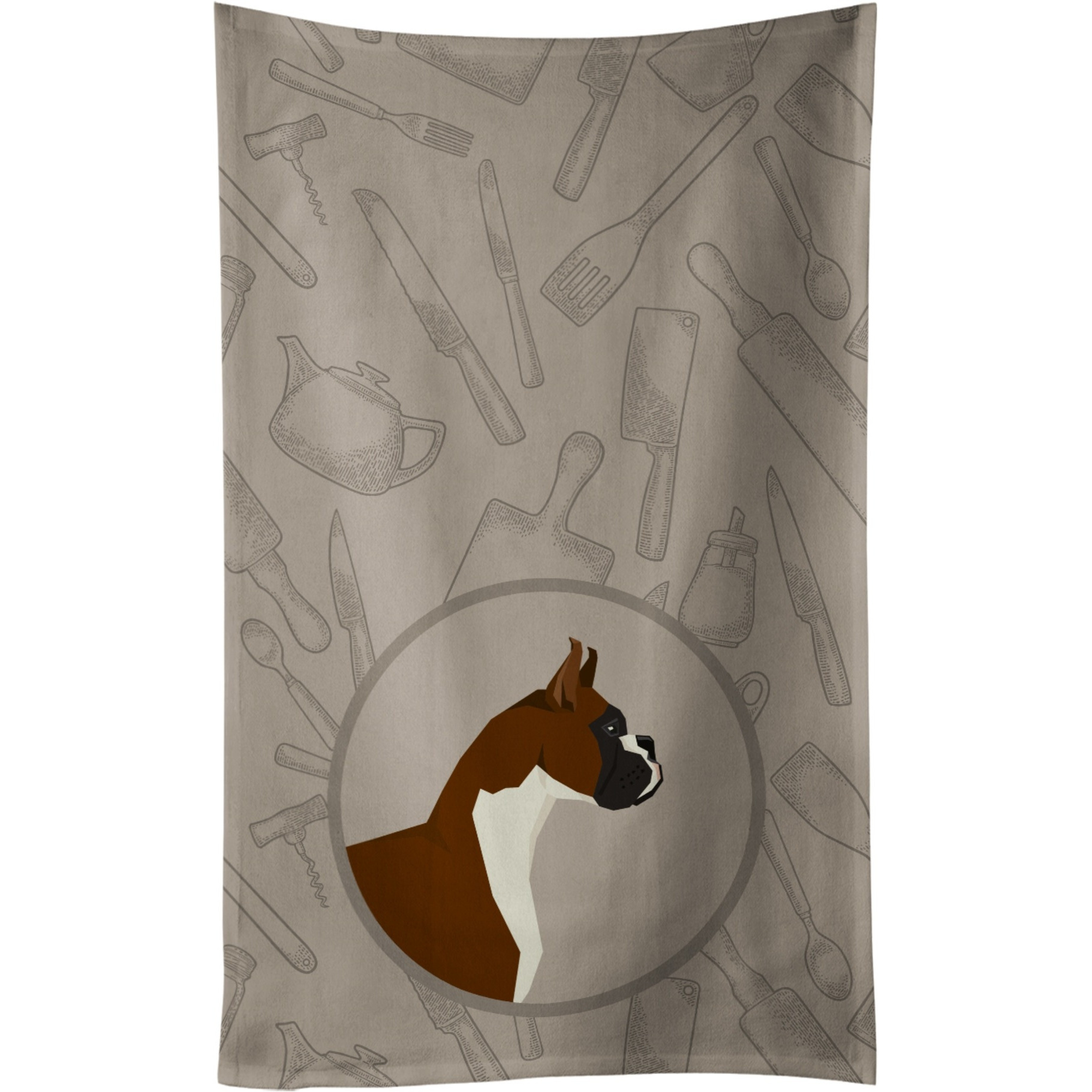 Caroline's Treasures CK2173KTWL Boxer In the Kitchen Kitchen Towel