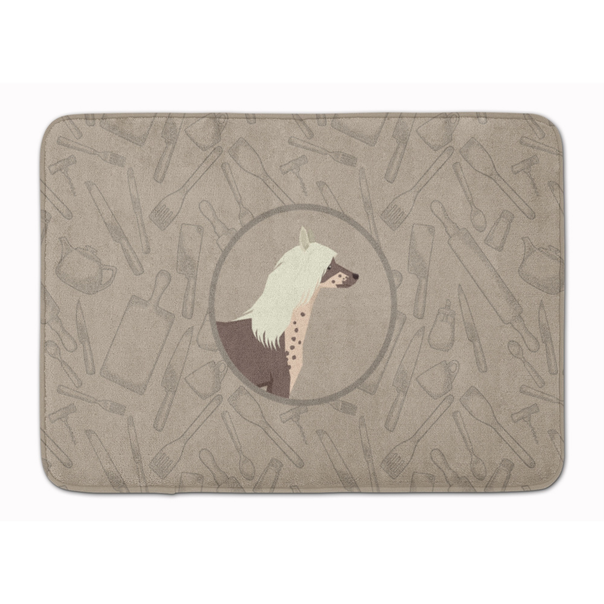 &quotCaroline's Treasures Chinese Crested In the Kitchen Machine Washable Memory Foam Mat doormats, Multicolor"