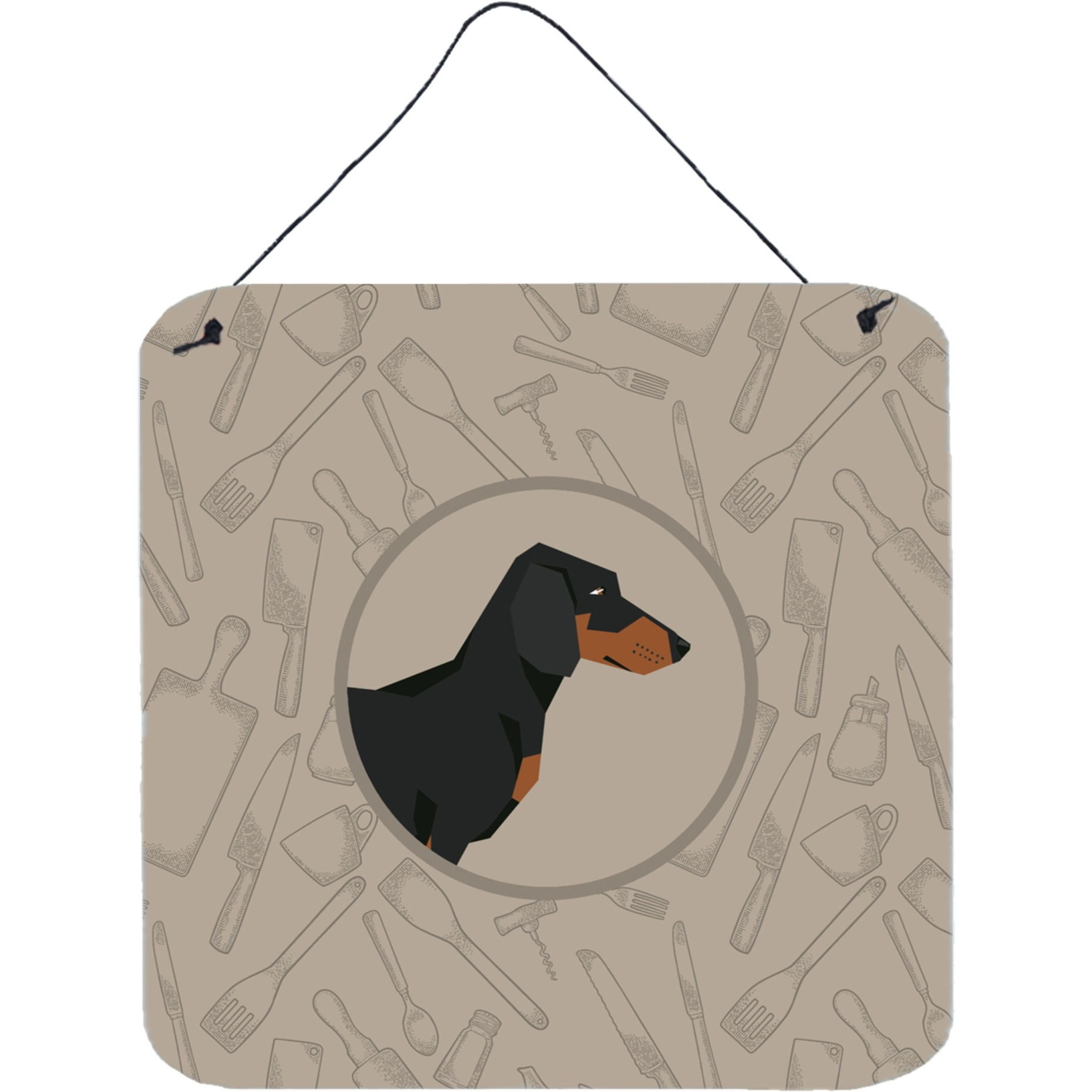 &quotCaroline's Treasures Dachshund in The Kitchen Door Hanging Prints wall-decor, Multicolor"