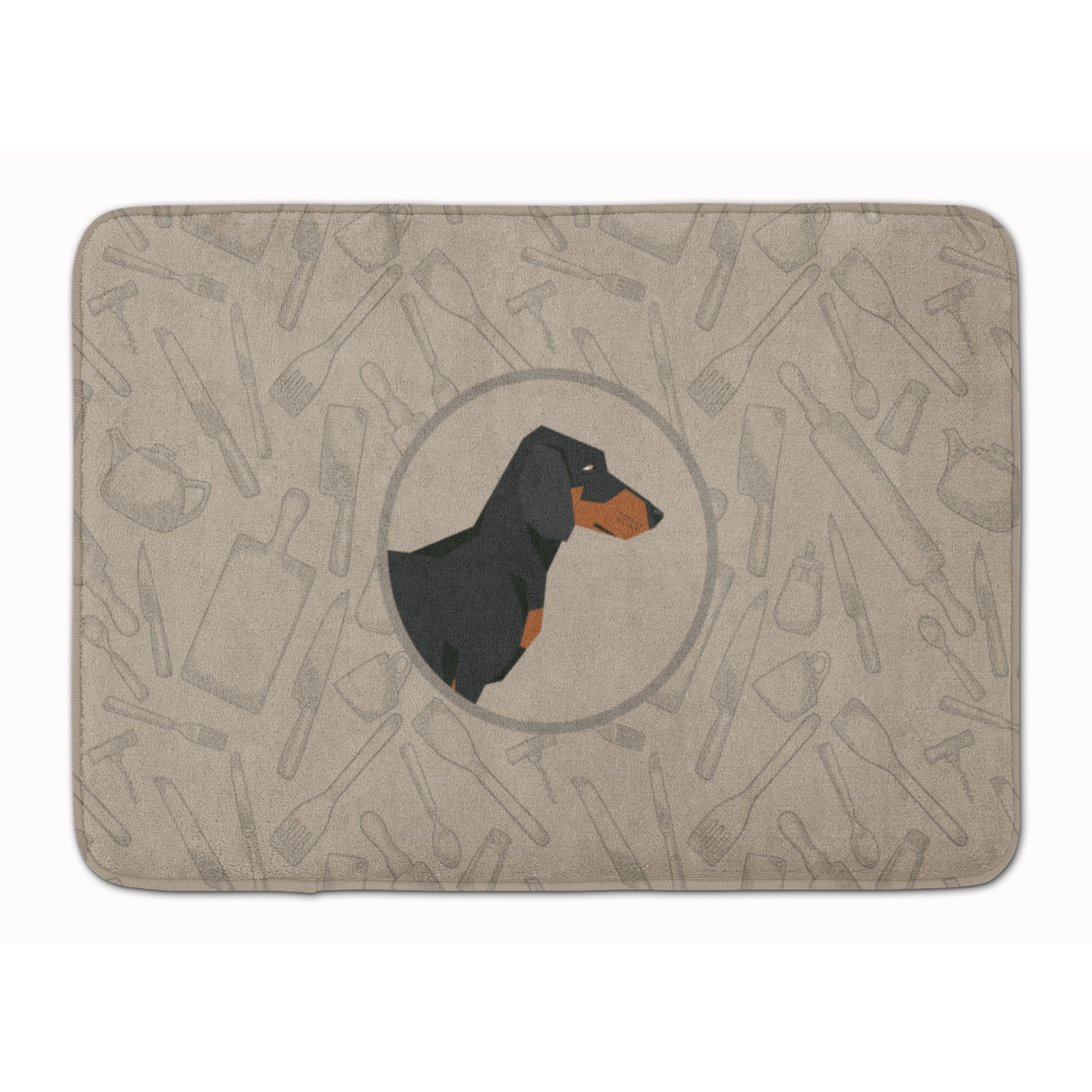 &quotCaroline's Treasures Dachshund In the Kitchen Machine Washable Memory Foam Mat doormats, Multicolor"