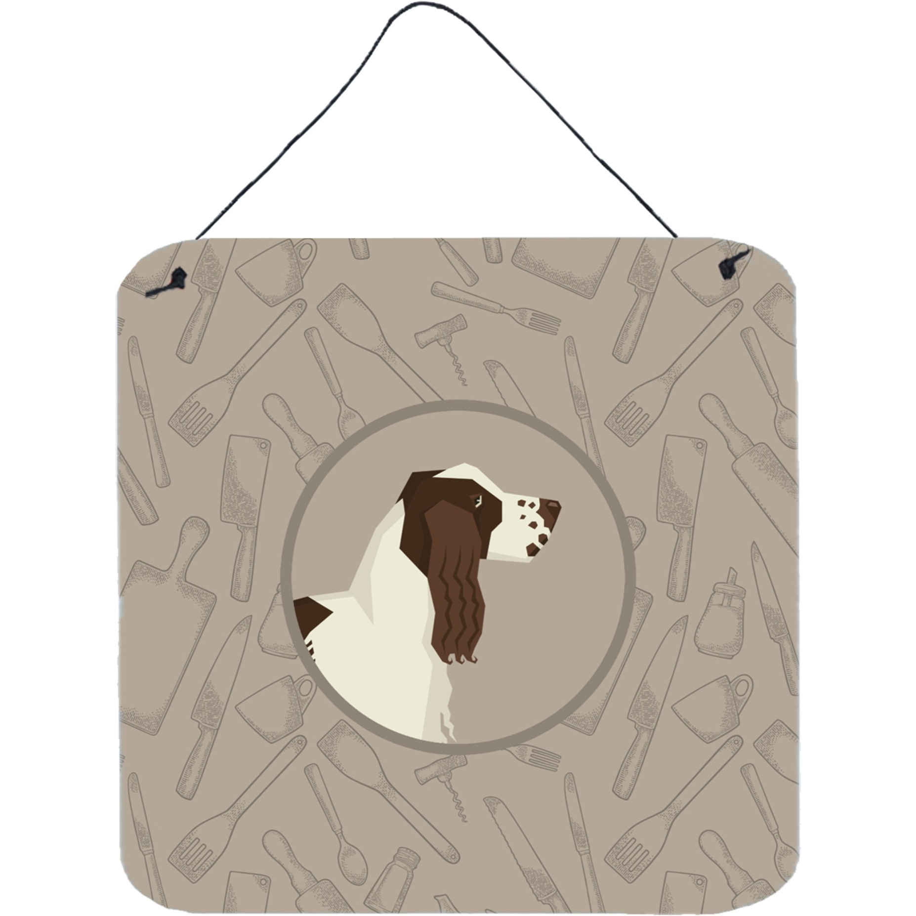 &quotCaroline's Treasures English Springer Spaniel in The Kitchen Door Hanging Prints wall-decor, Multicolor"