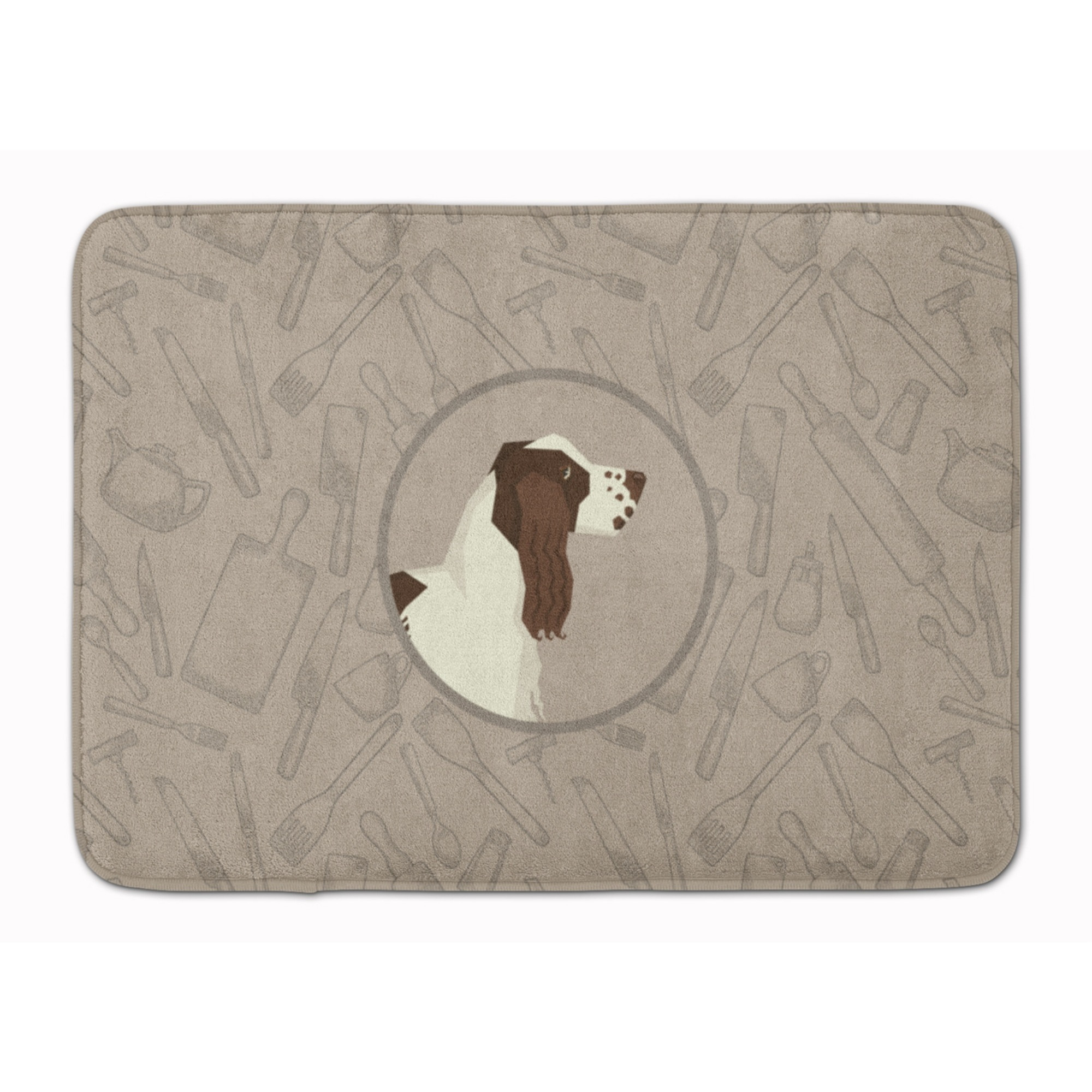&quotCaroline's Treasures English Springer Spaniel In the Kitchen Machine Washable Memory Foam Mat doormats, Multicolor"