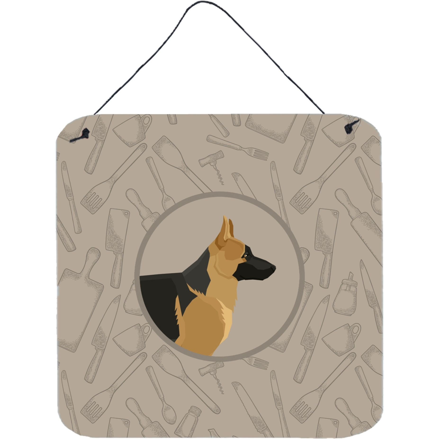 &quotCaroline's Treasures German Shepherd in The Kitchen Door Hanging Prints wall-decor, Multicolor"
