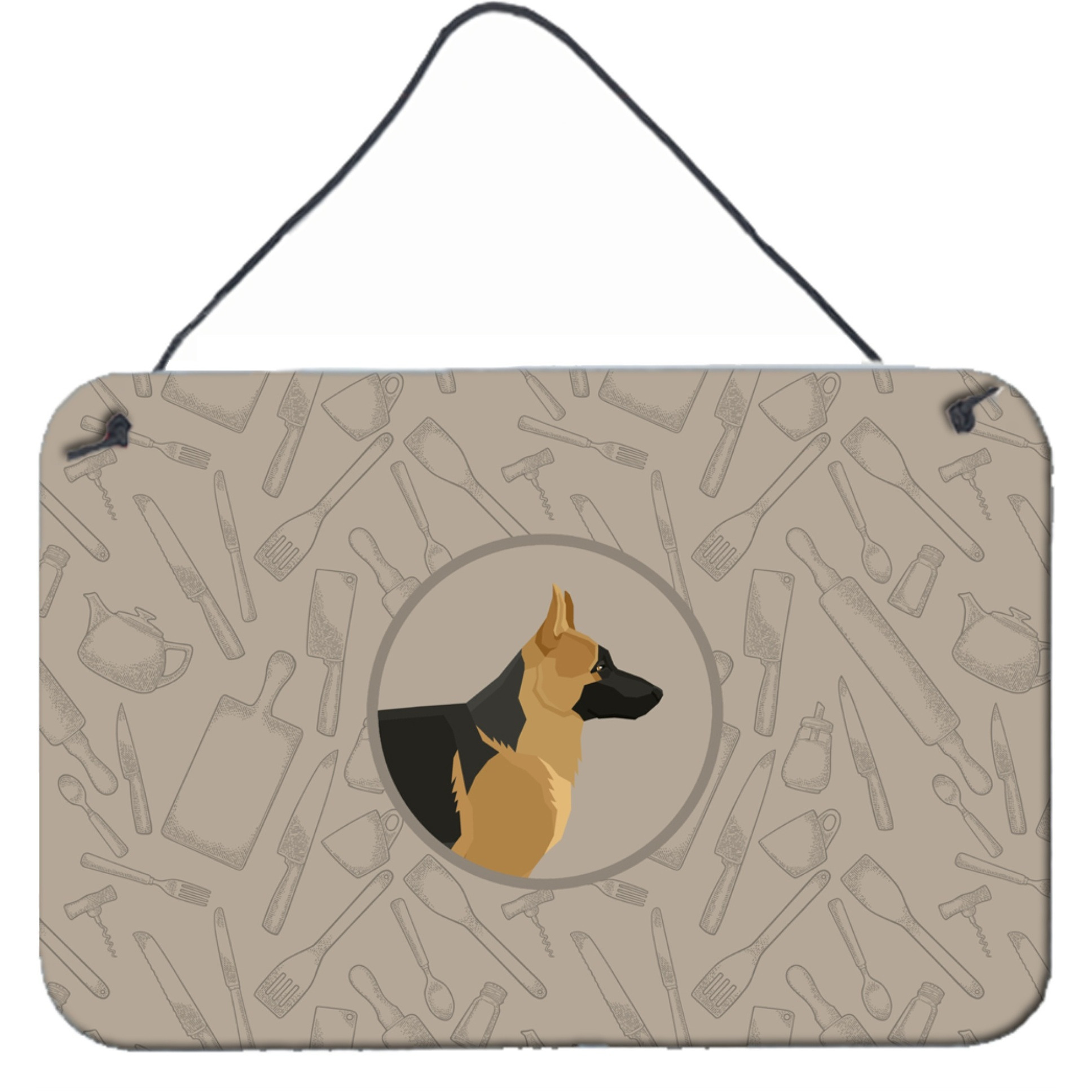 &quotCaroline's Treasures German Shepherd in The Kitchen Door Hanging Prints wall-decor, Multicolor"