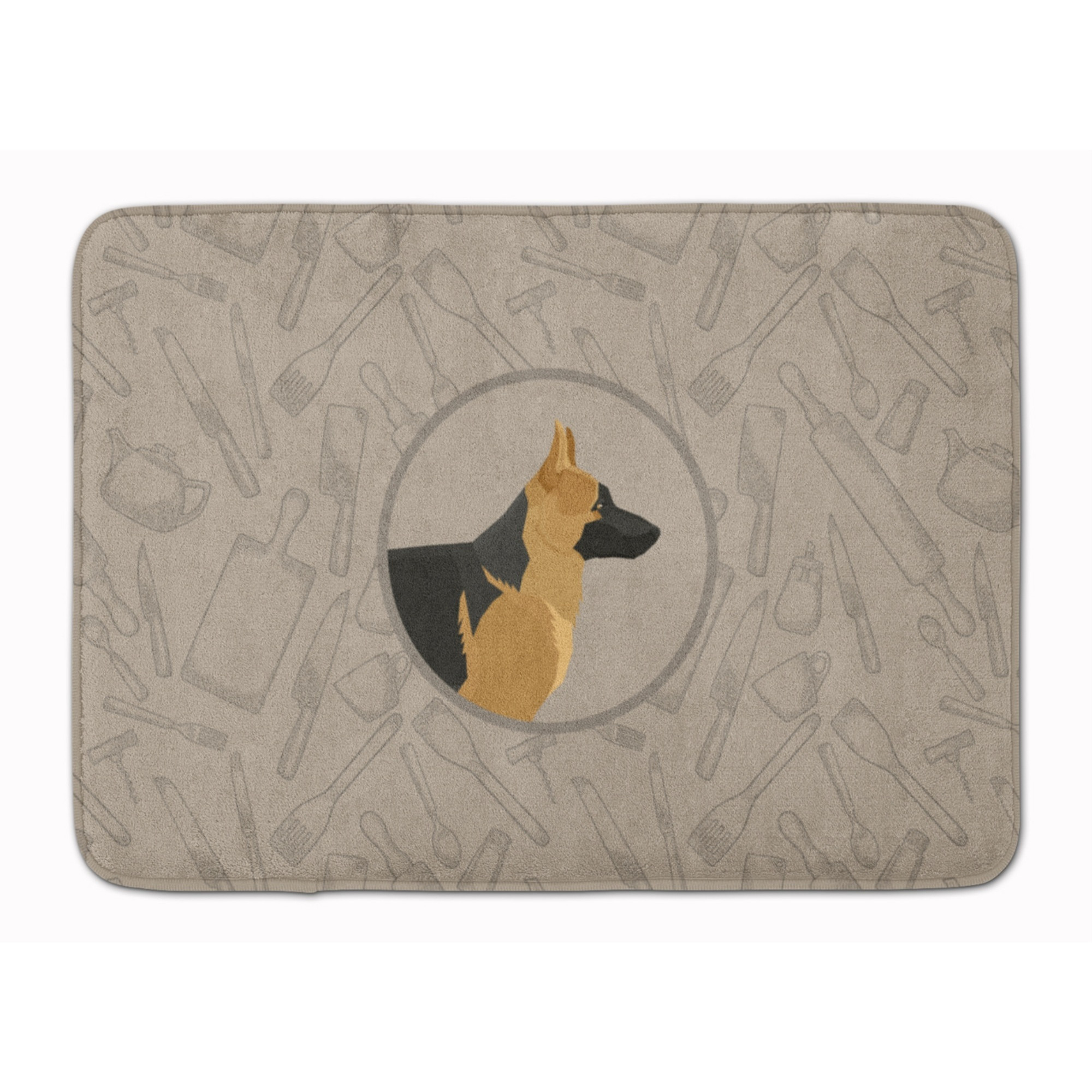 &quotCaroline's Treasures German Shepherd In the Kitchen Machine Washable Memory Foam Mat doormats, Multicolor"