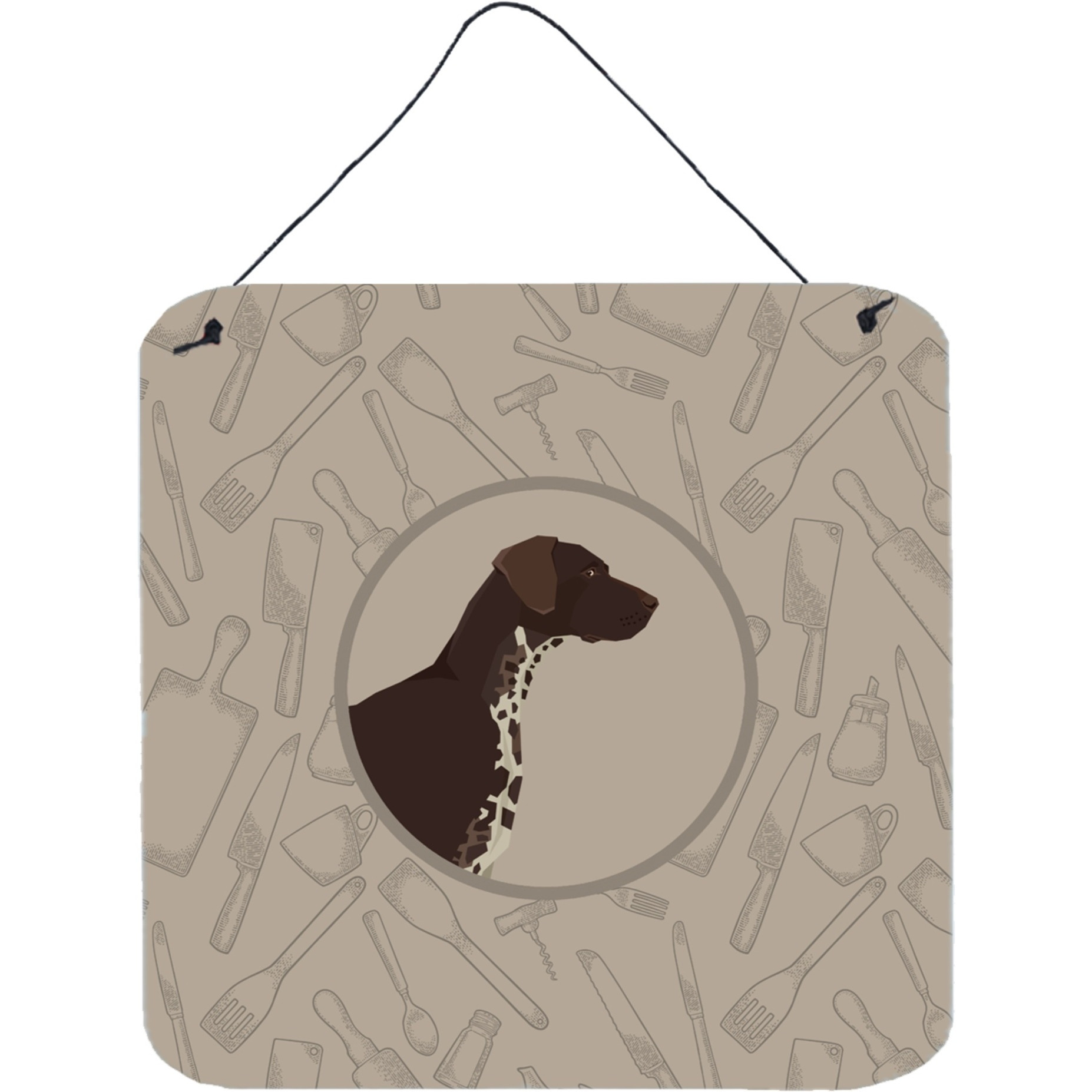 &quotCaroline's Treasures German Shorthaired Pointer in The Kitchen Door Hanging Prints wall-decor, Multicolor"