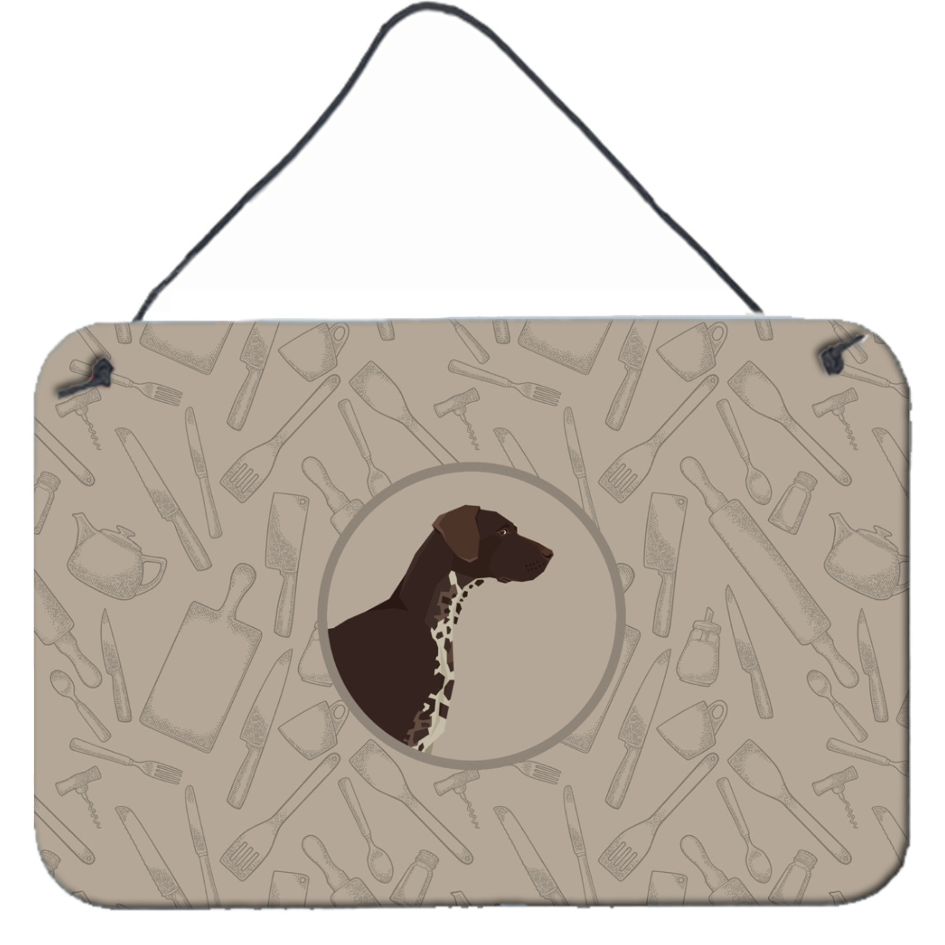 &quotCaroline's Treasures German Shorthaired Pointer in The Kitchen Door Hanging Prints wall-decor, Multicolor"
