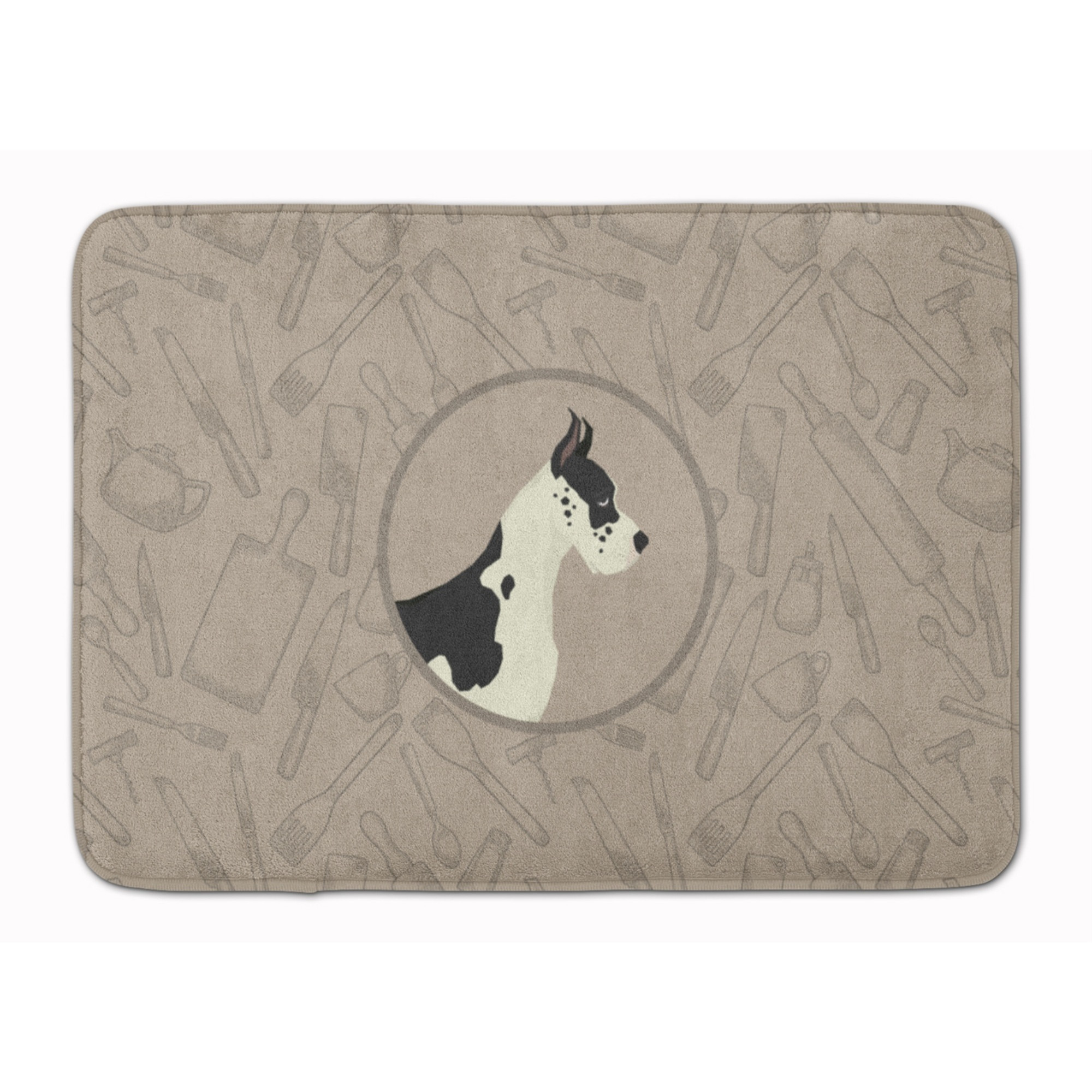 &quotCaroline's Treasures Dane In the Kitchen Machine Washable Memory Foam Mat doormats, Multicolor"
