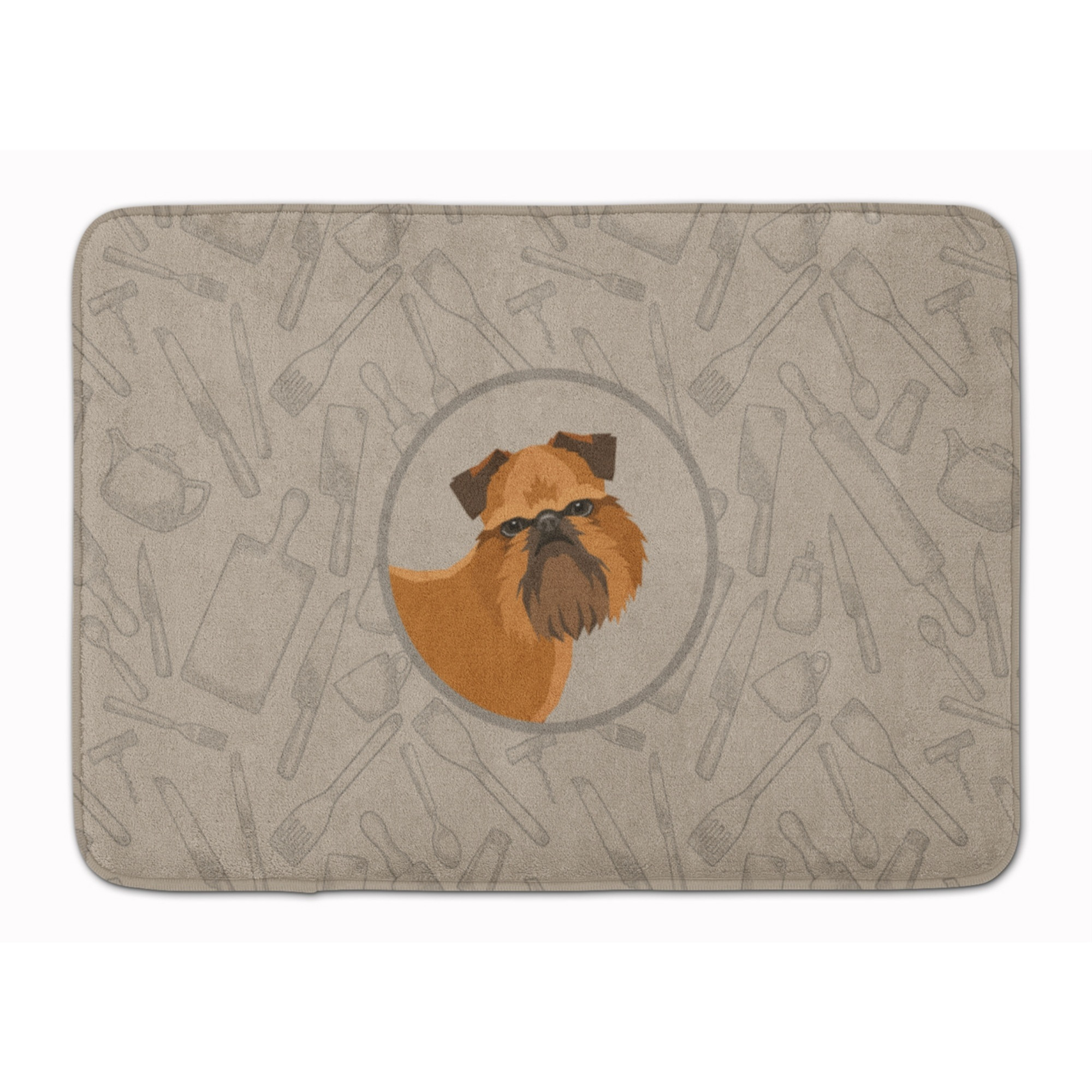 &quotCaroline's Treasures Brussels Griffon In the Kitchen Machine Washable Memory Foam Mat doormats, Multicolor"