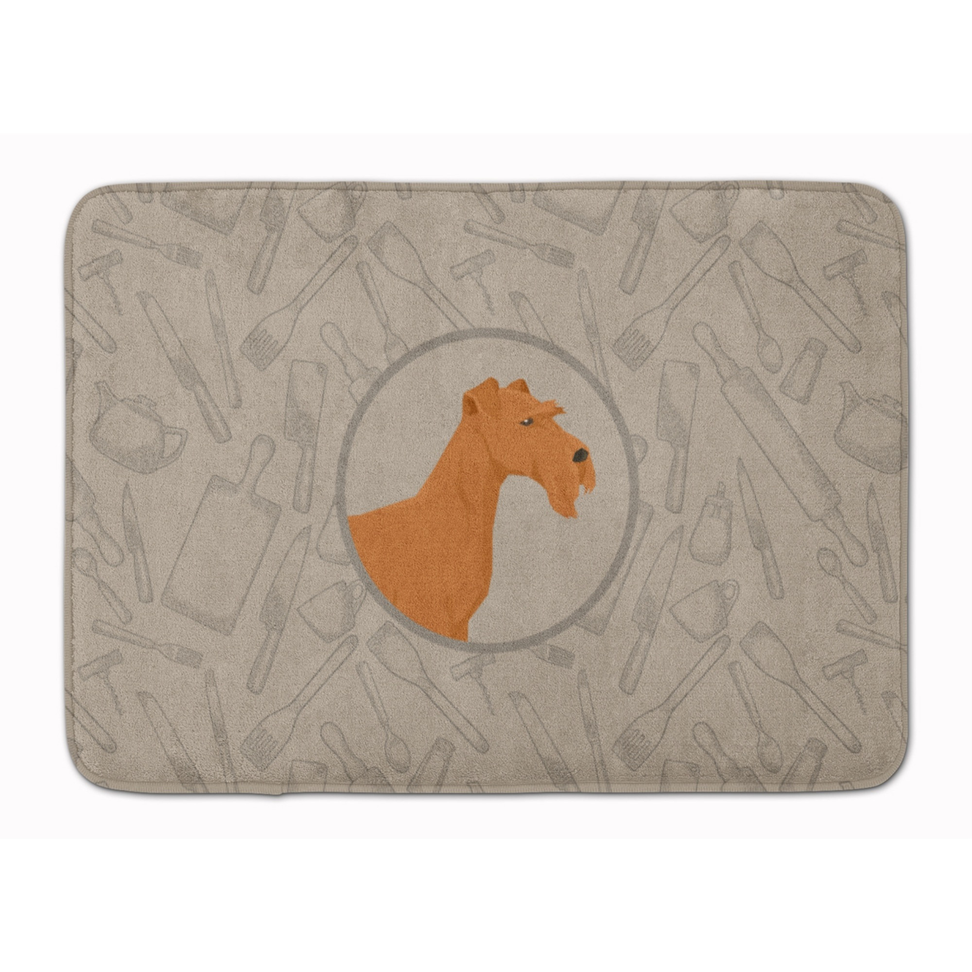 &quotCaroline's Treasures Irish Terrier In the Kitchen Machine Washable Memory Foam Mat doormats, Multicolor"