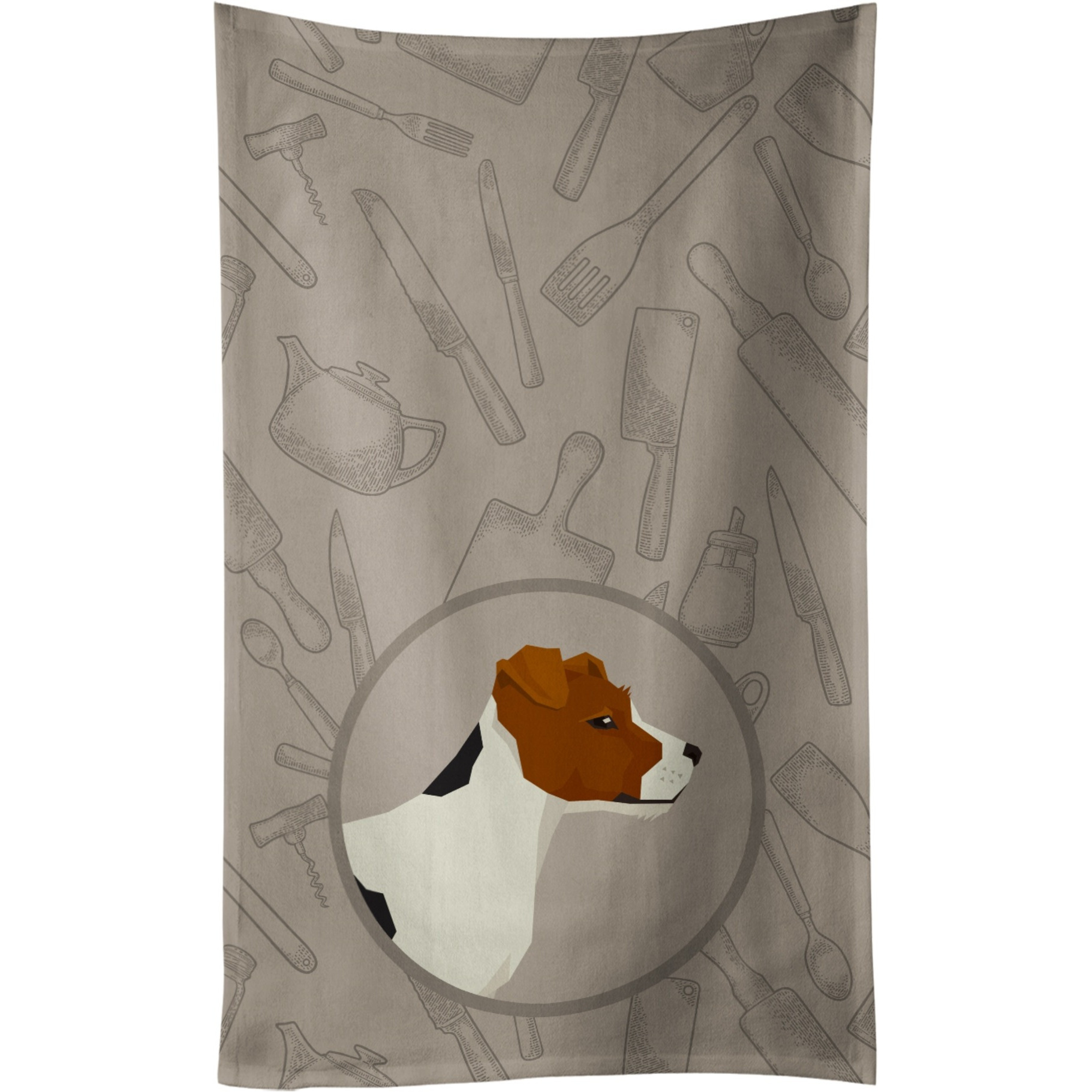 Caroline's Treasures CK2194KTWL Jack Russell Terrier In the Kitchen Kitchen Towel
