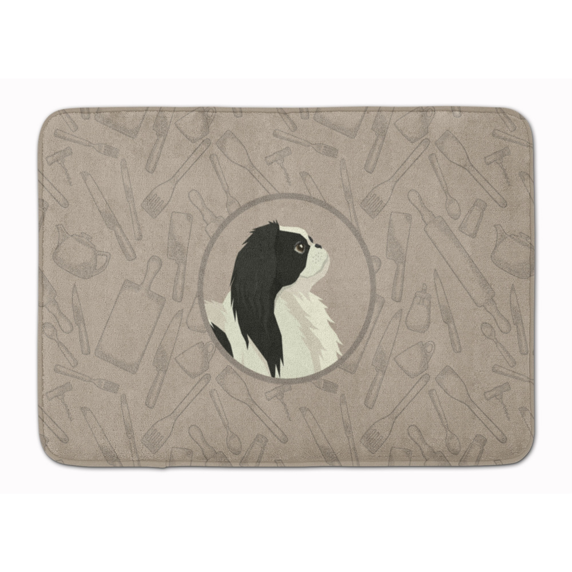 &quotCaroline's Treasures Japanese Chin In the Kitchen Machine Washable Memory Foam Mat doormats, Multicolor"