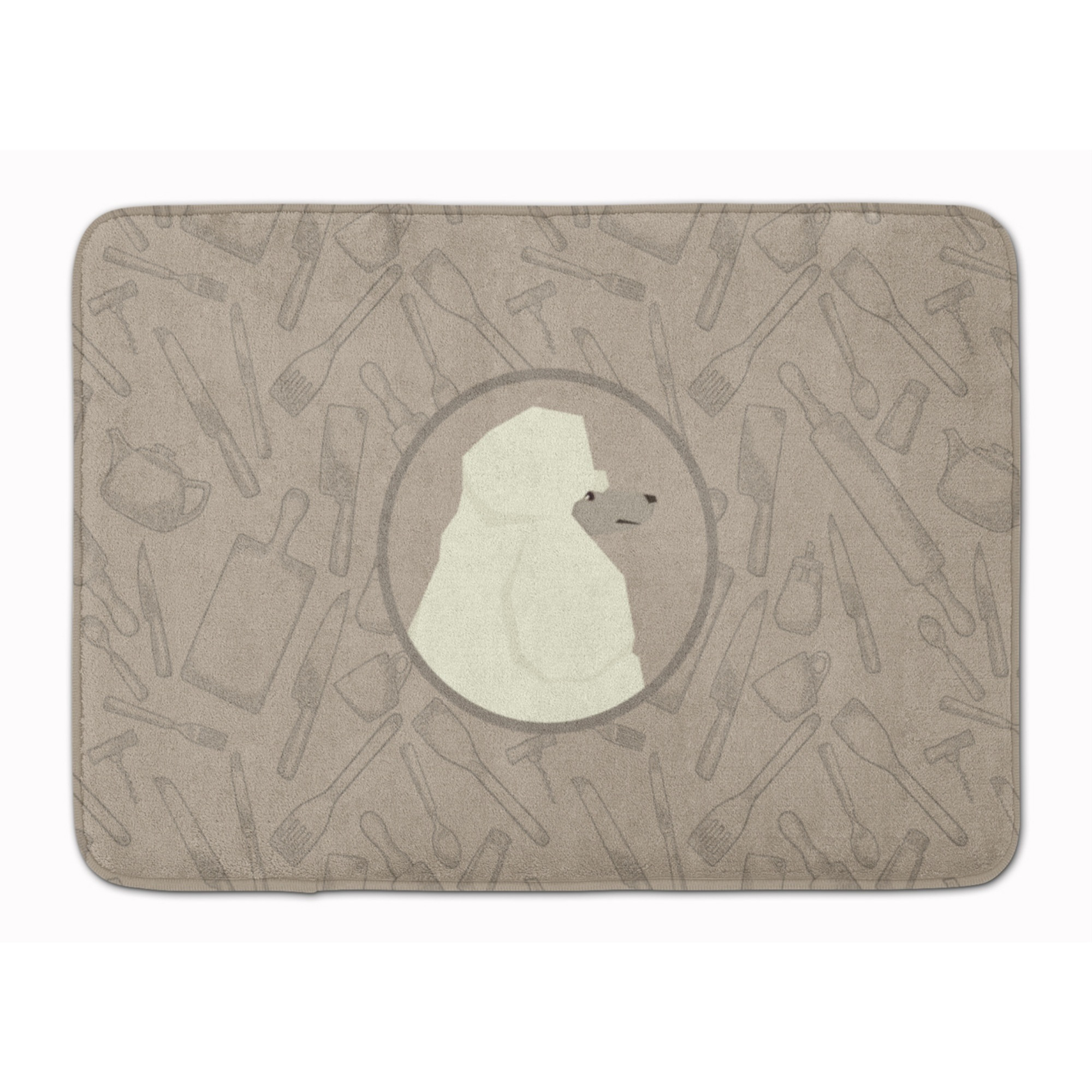 &quotCaroline's Treasures Poodle In the Kitchen Machine Washable Memory Foam Mat doormats, Multicolor"