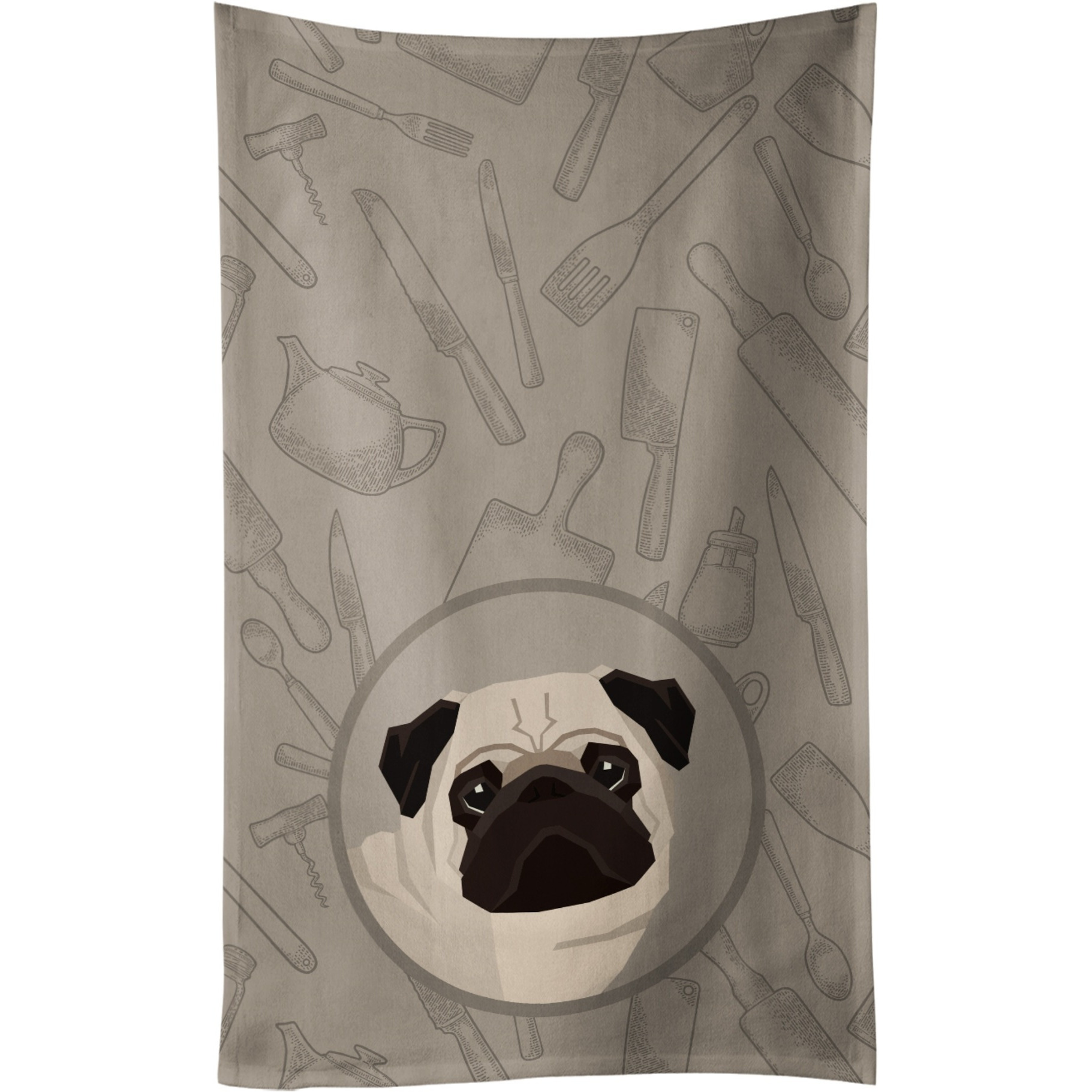 Caroline's Treasures CK2204KTWL Pug In the Kitchen Kitchen Towel