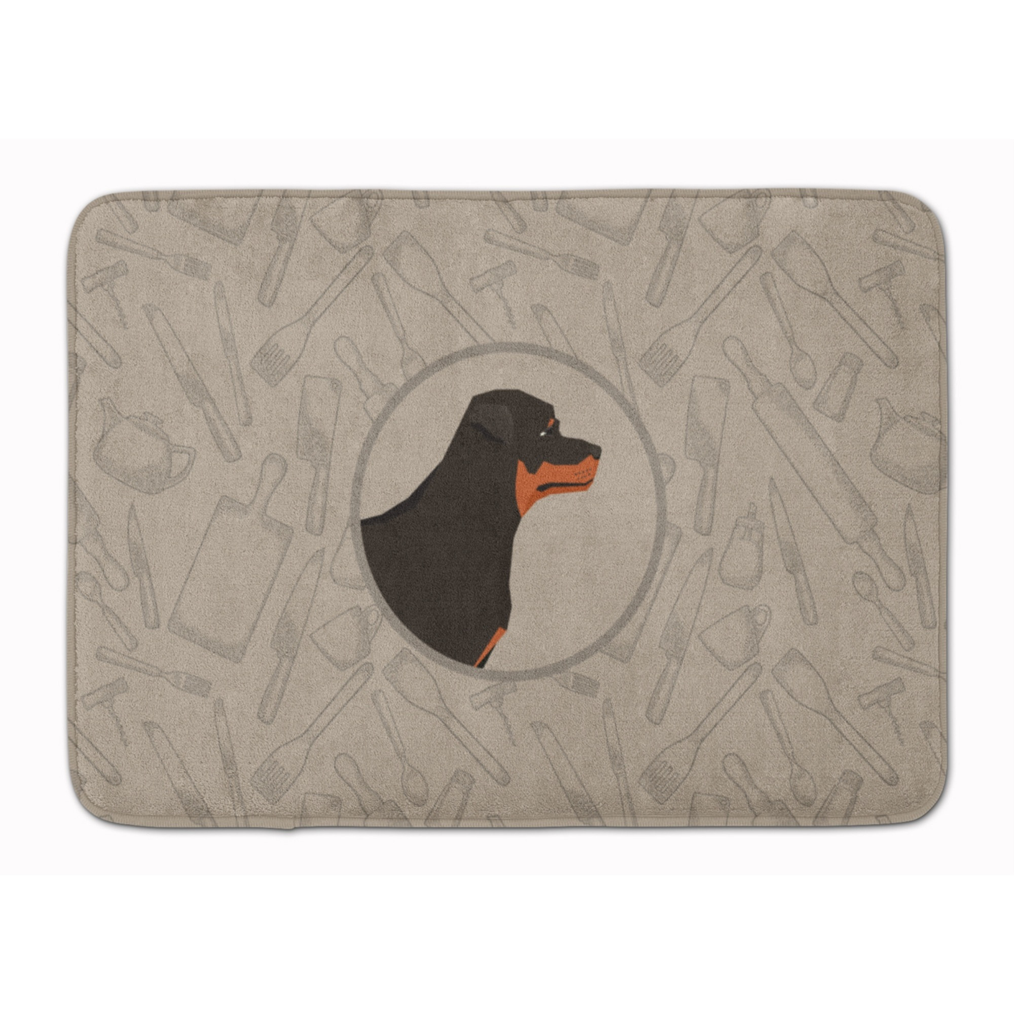 &quotCaroline's Treasures Rottweiler In the Kitchen Machine Washable Memory Foam Mat doormats, Multicolor"