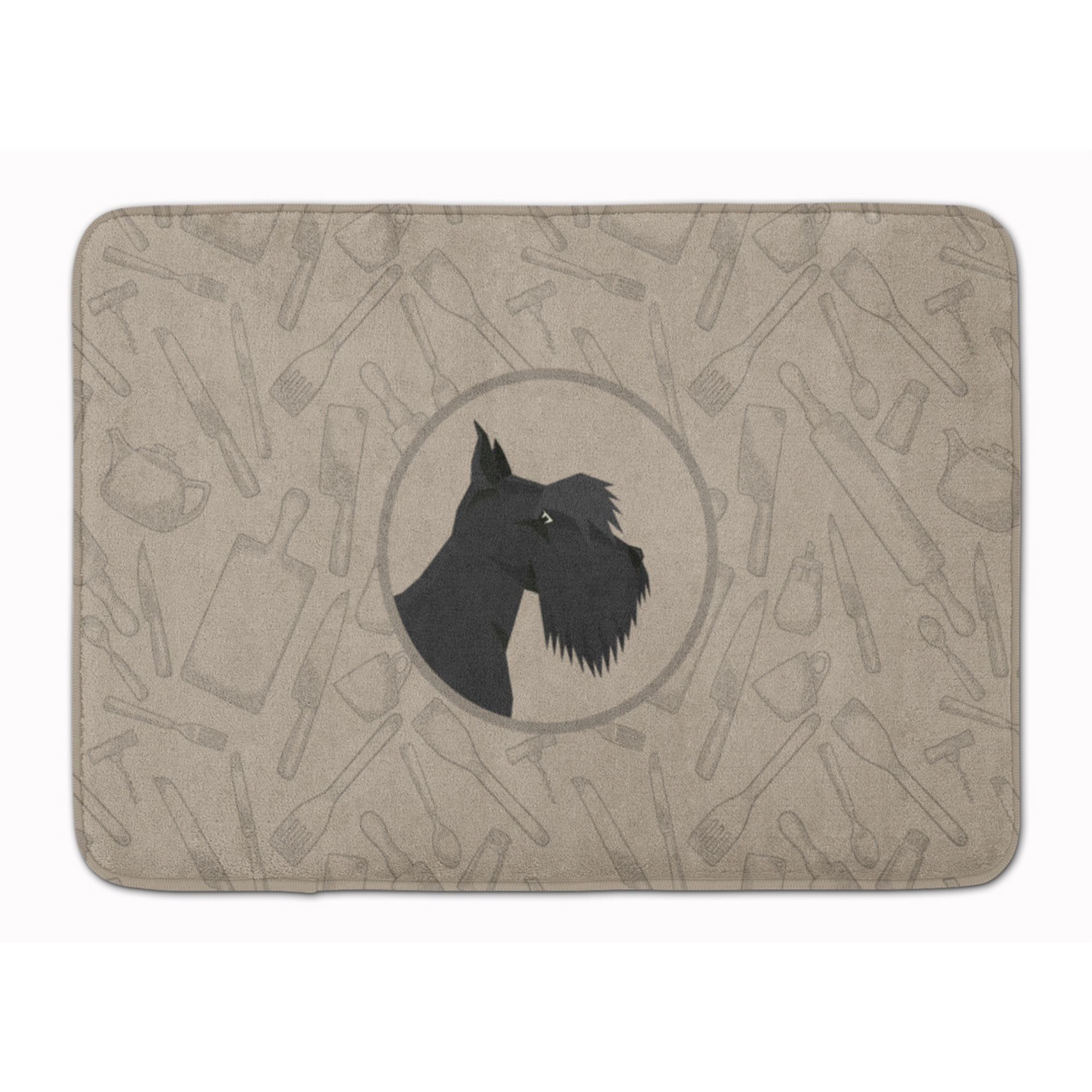 &quotCaroline's Treasures Scottish Terrier In the Kitchen Machine Washable Memory Foam Mat doormats, Multicolor"