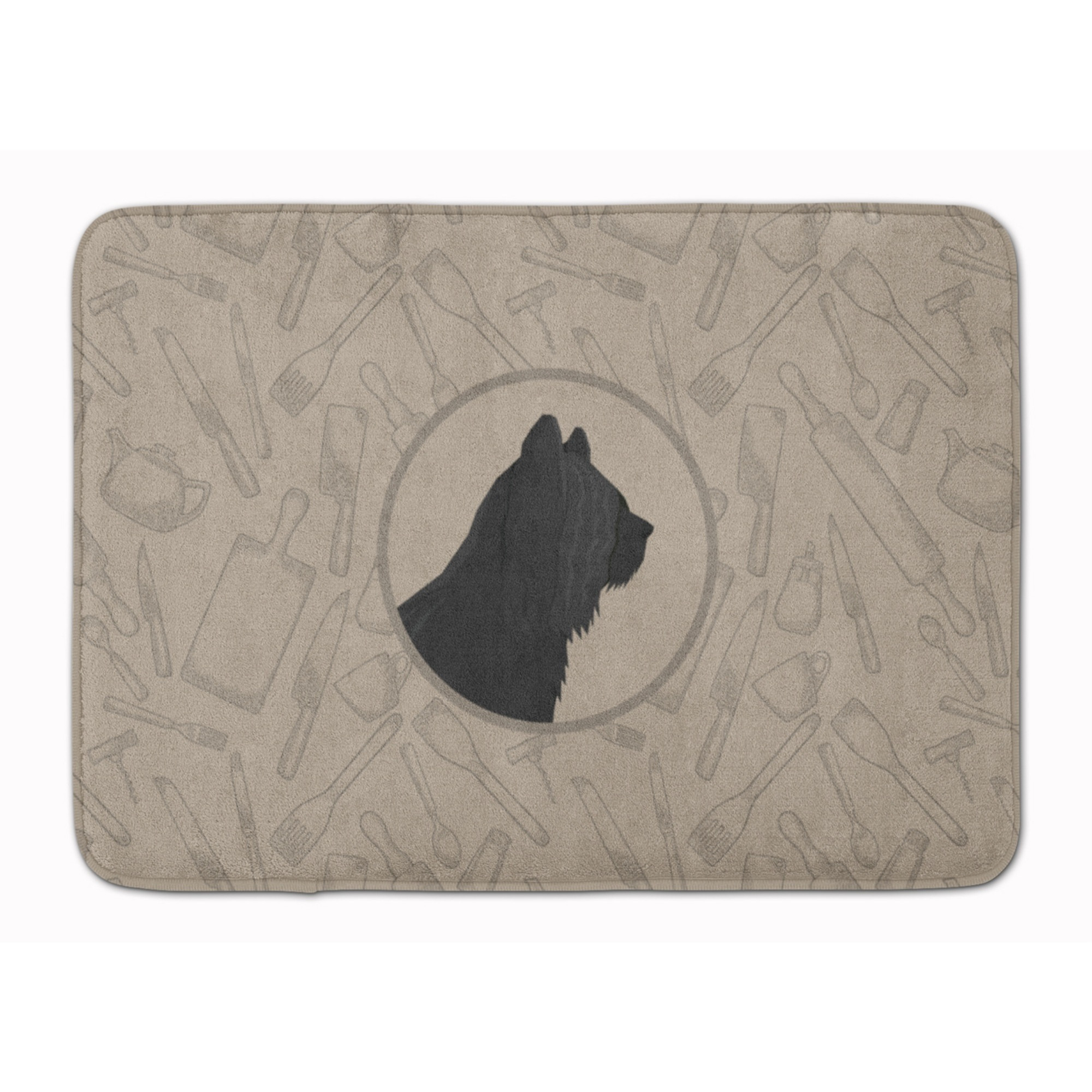 &quotCaroline's Treasures Skye Terrier In the Kitchen Machine Washable Memory Foam Mat doormats, Multicolor"