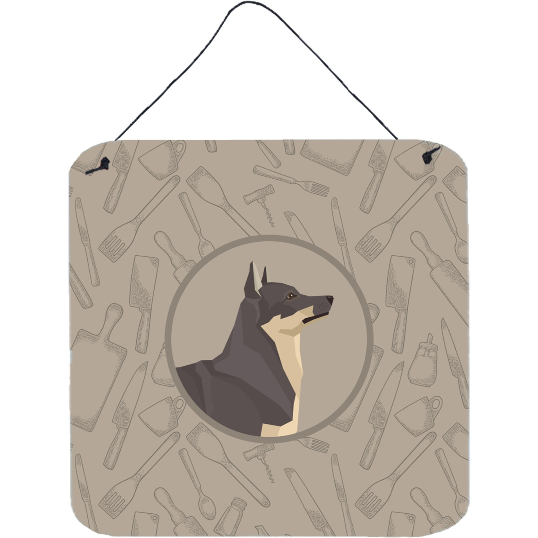 &quotCaroline's Treasures Swedish Vallhund in The Kitchen Door Hanging Prints wall-decor, Multicolor"