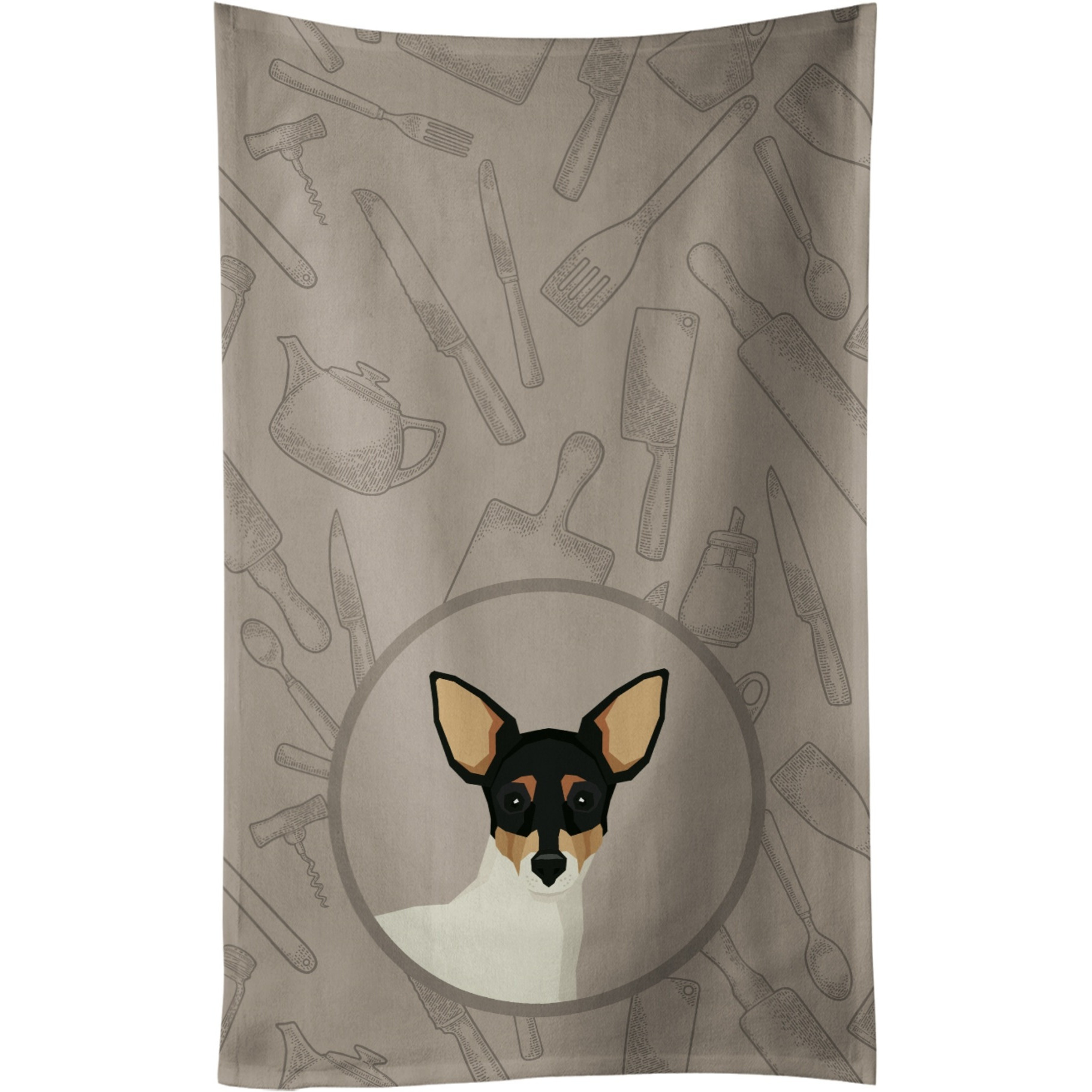 Caroline's Treasures CK2214KTWL Toy Fox Terrier In the Kitchen Kitchen Towel