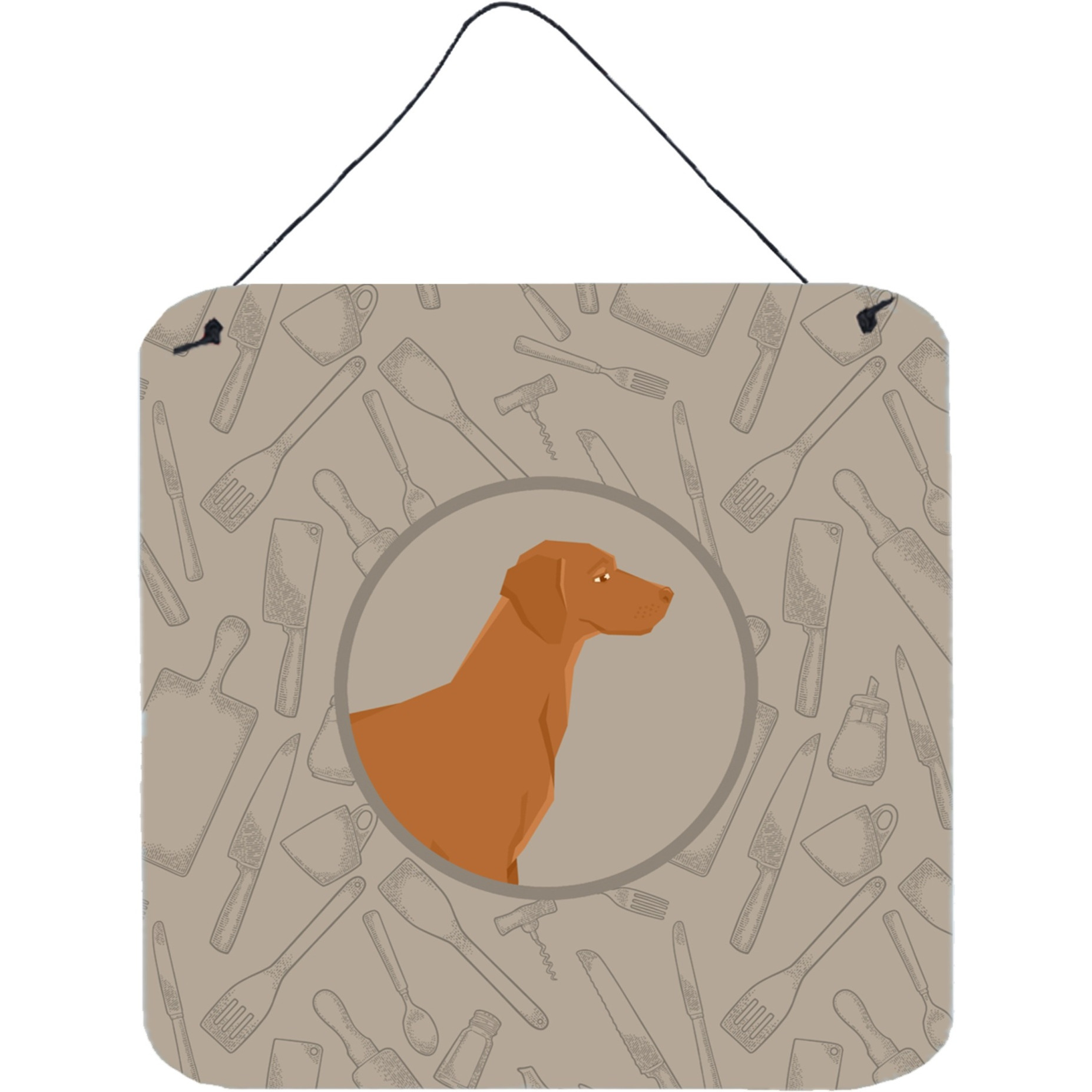 &quotCaroline's Treasures Vizsla in The Kitchen Door Hanging Prints wall-decor, Multicolor"