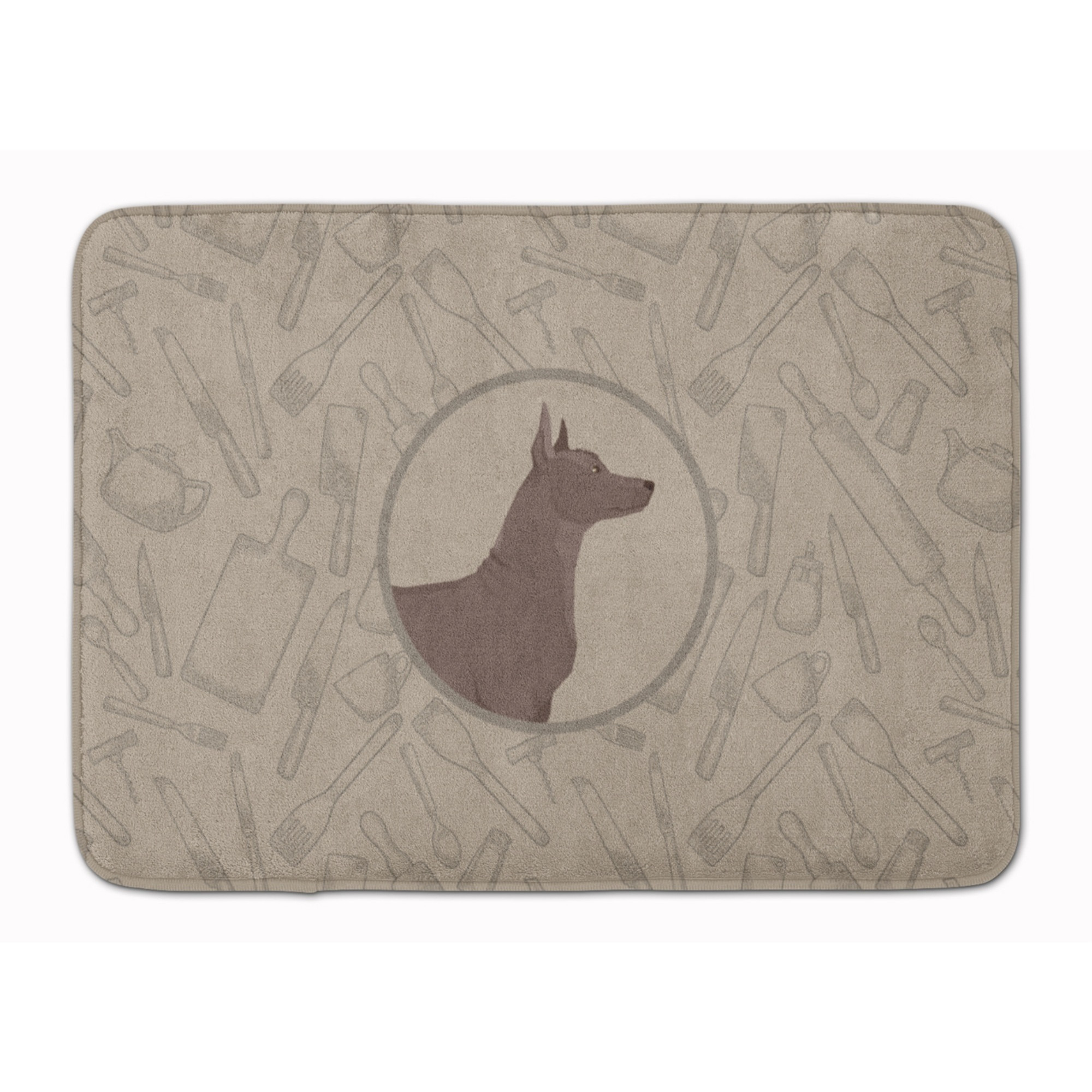 &quotCaroline's Treasures Mexican Hairless Dog Xolo In the Kitchen Machine Washable Memory Foam Mat doormats, Multicolor"
