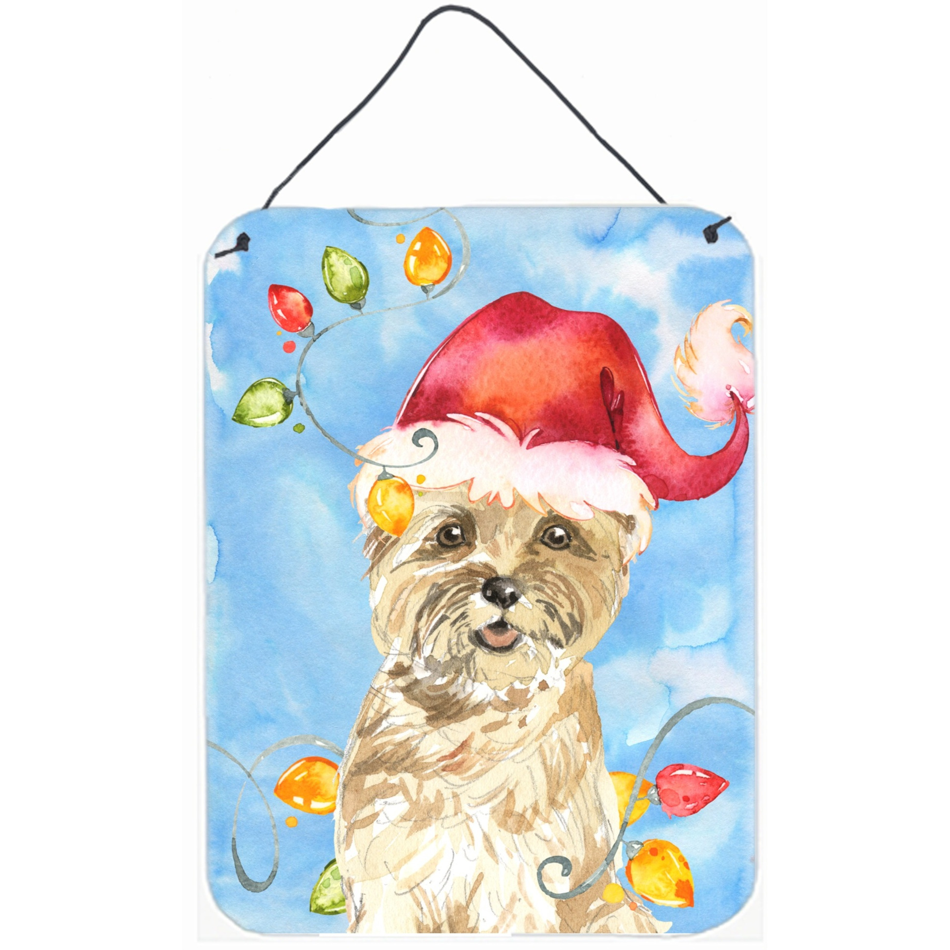 &quotCaroline's Treasures Christmas Lights Cairn Terrier Door Hanging Prints wall-decor, Multicolor"