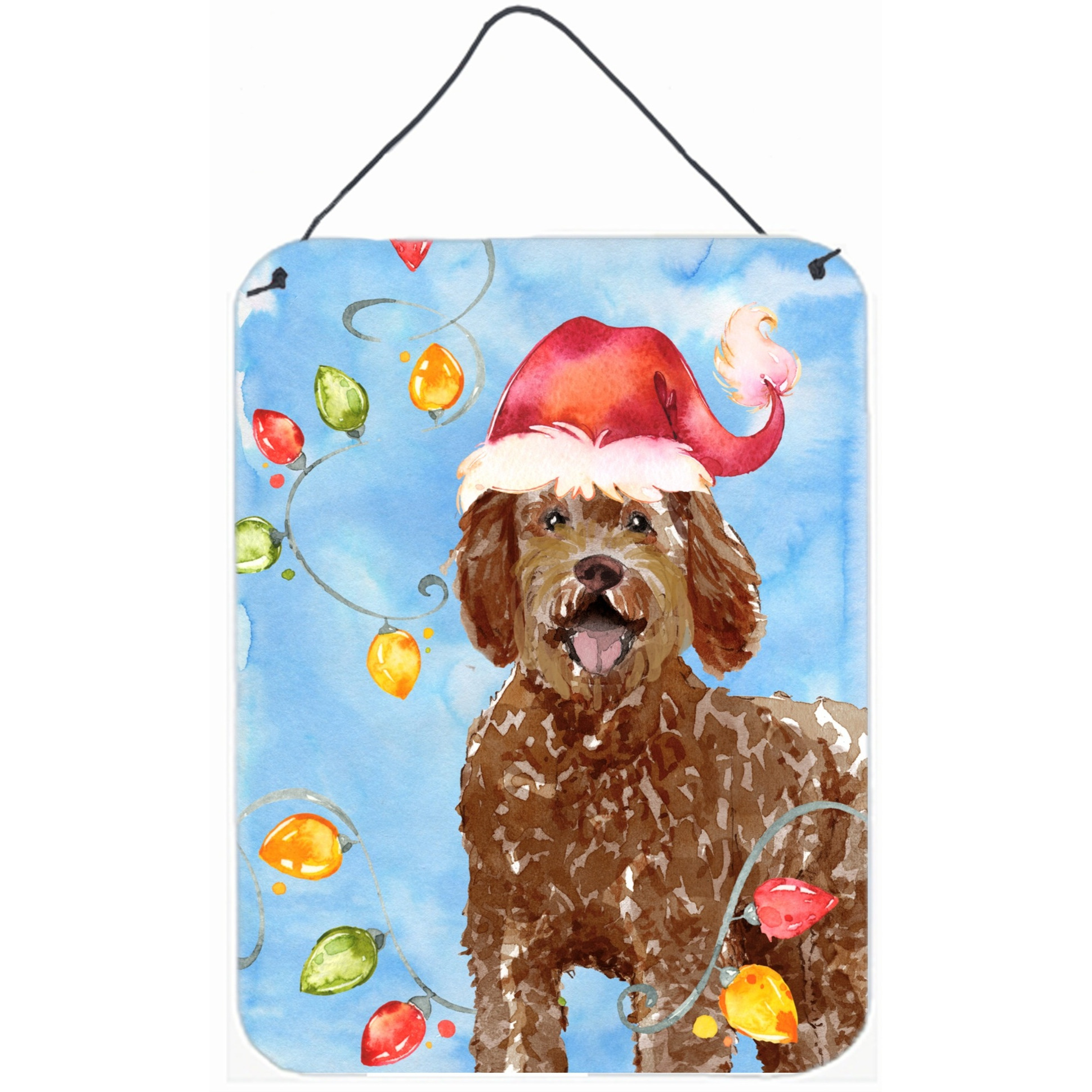 &quotCaroline's Treasures Christmas Lights Labradoodle Door Hanging Prints wall-decor, Multicolor"