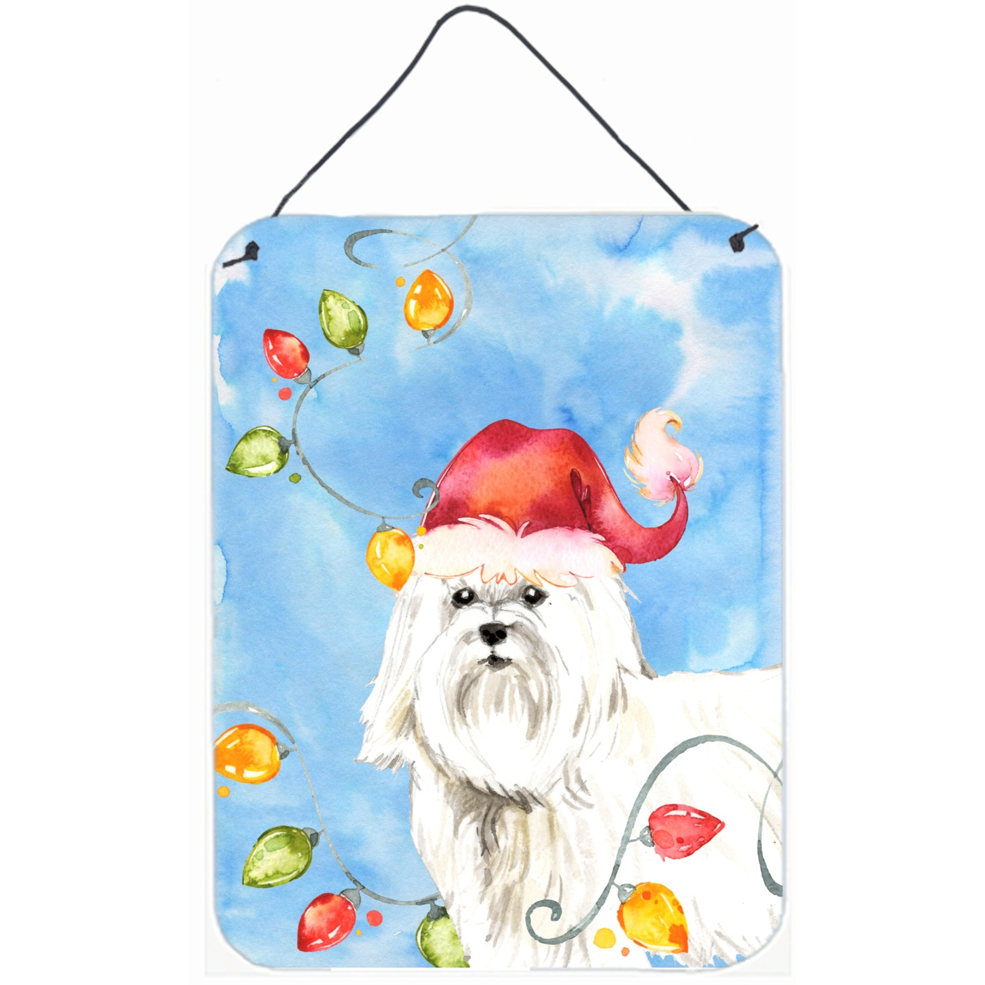 &quotCaroline's Treasures Christmas Lights Maltese Door Hanging Prints wall-decor, Multicolor"