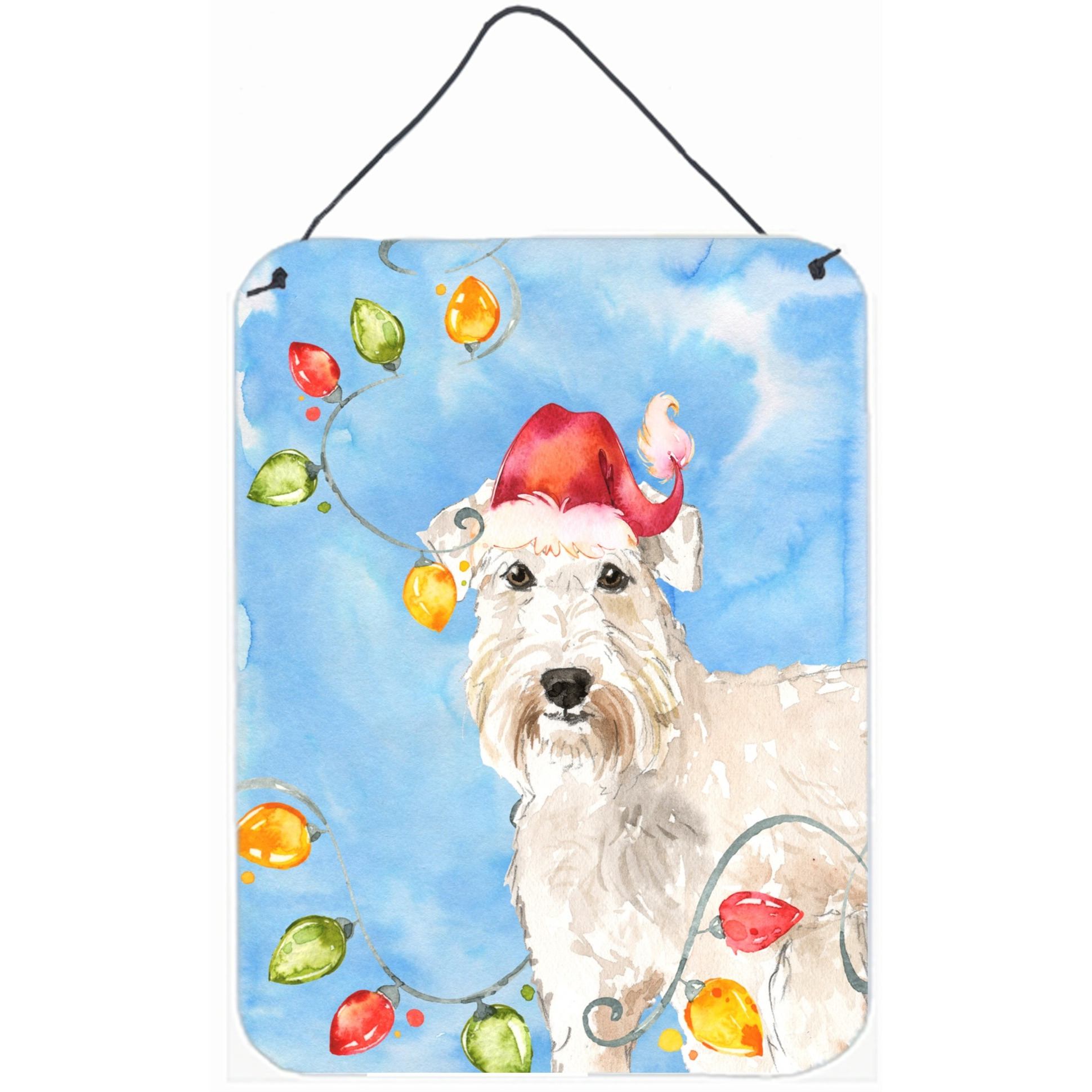 &quotCaroline's Treasures Christmas Lights Wheaten Terrier Door Hanging Prints wall-decor, Multicolor"