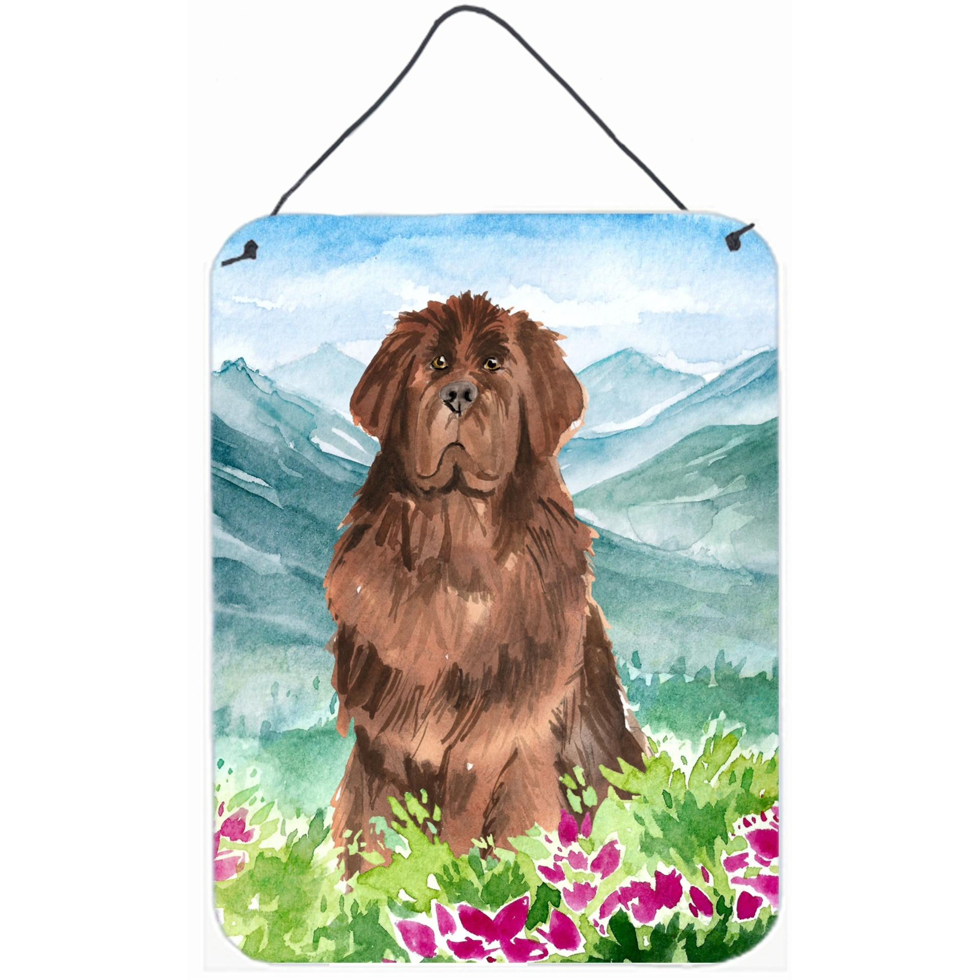 &quotCaroline's Treasures Mountain Flowers Newfoundland Door Hanging Prints wall-decor, Multicolor"