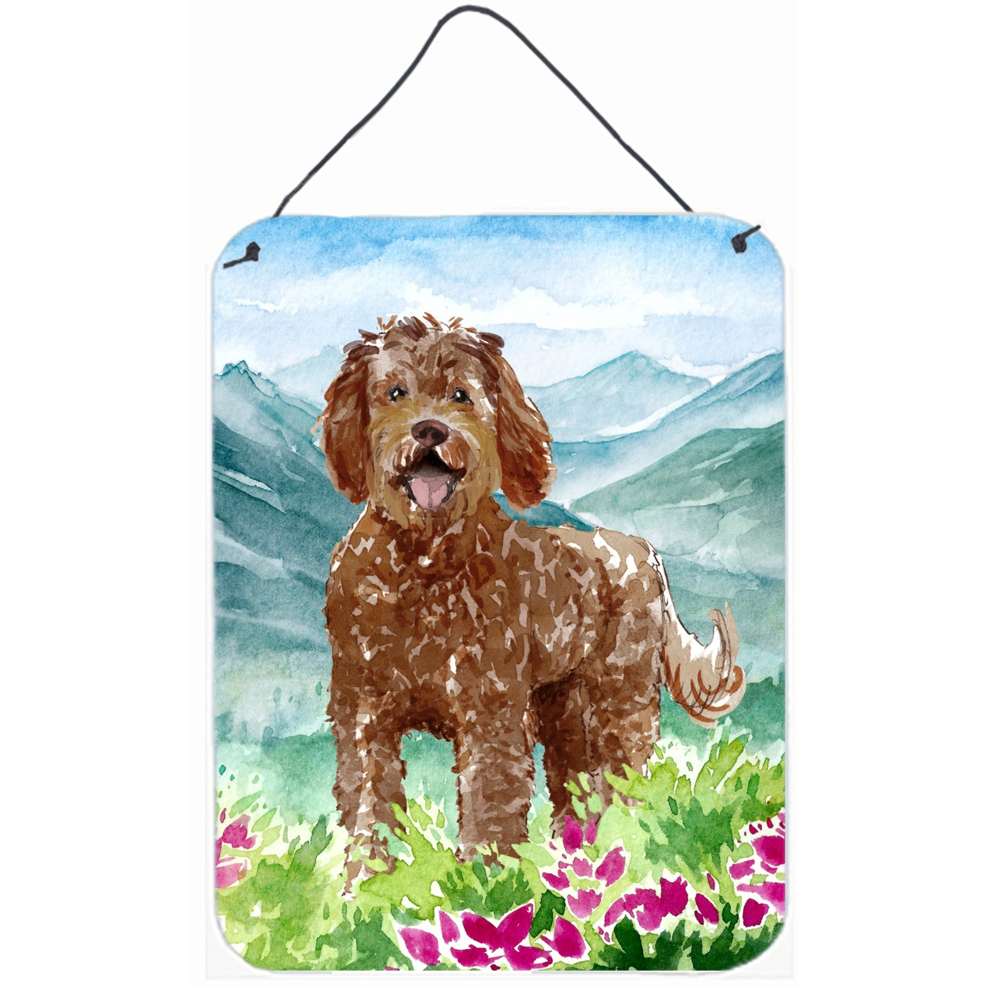 &quotCaroline's Treasures Mountain Flowers Labradoodle Door Hanging Prints wall-decor, Multicolor"